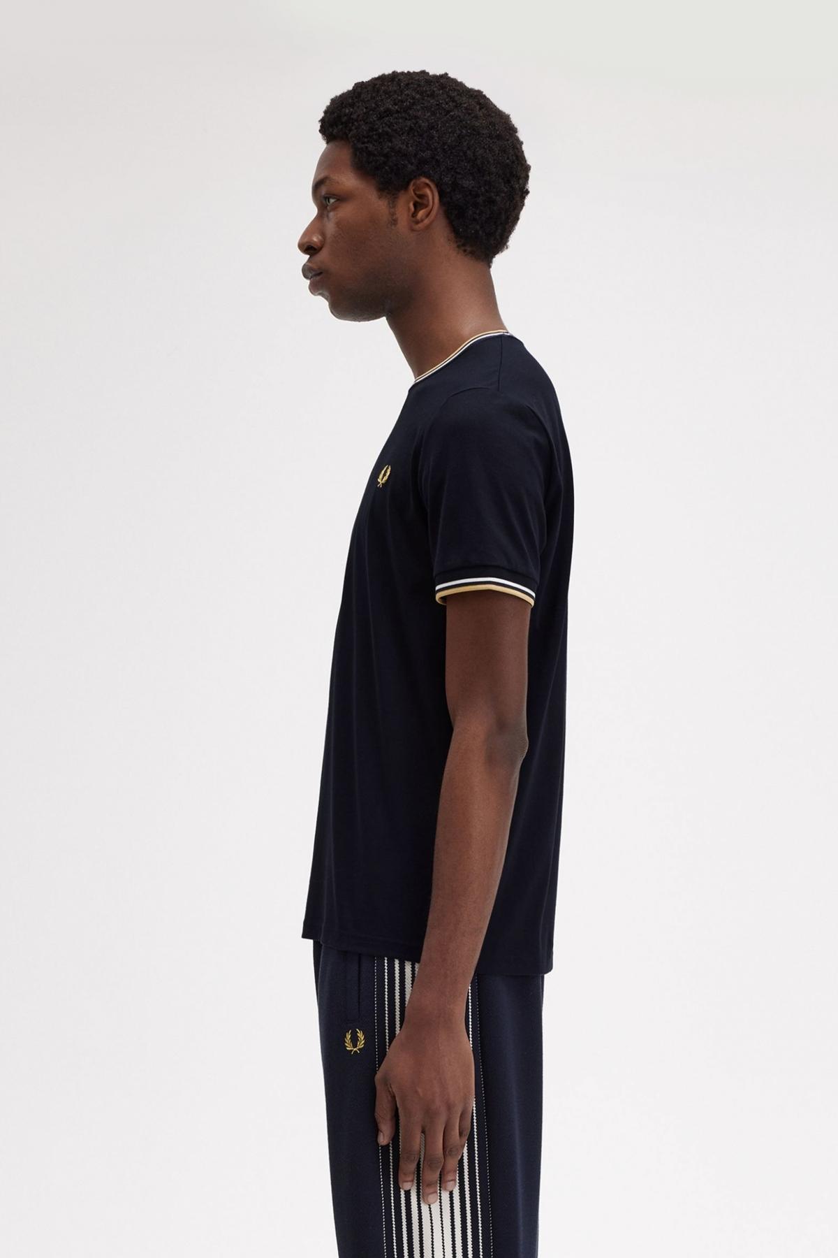 FRED PERRY  TWIN TIPPED T-SHIRT en color AZUL  (3)