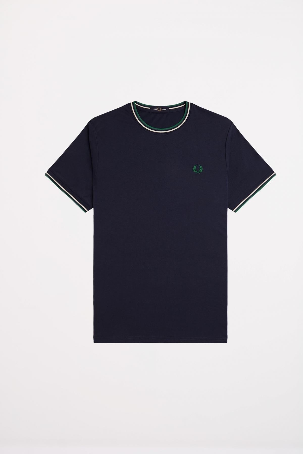 FRED PERRY  TWIN TIPPED T-SHIRT en color AZUL  (2)