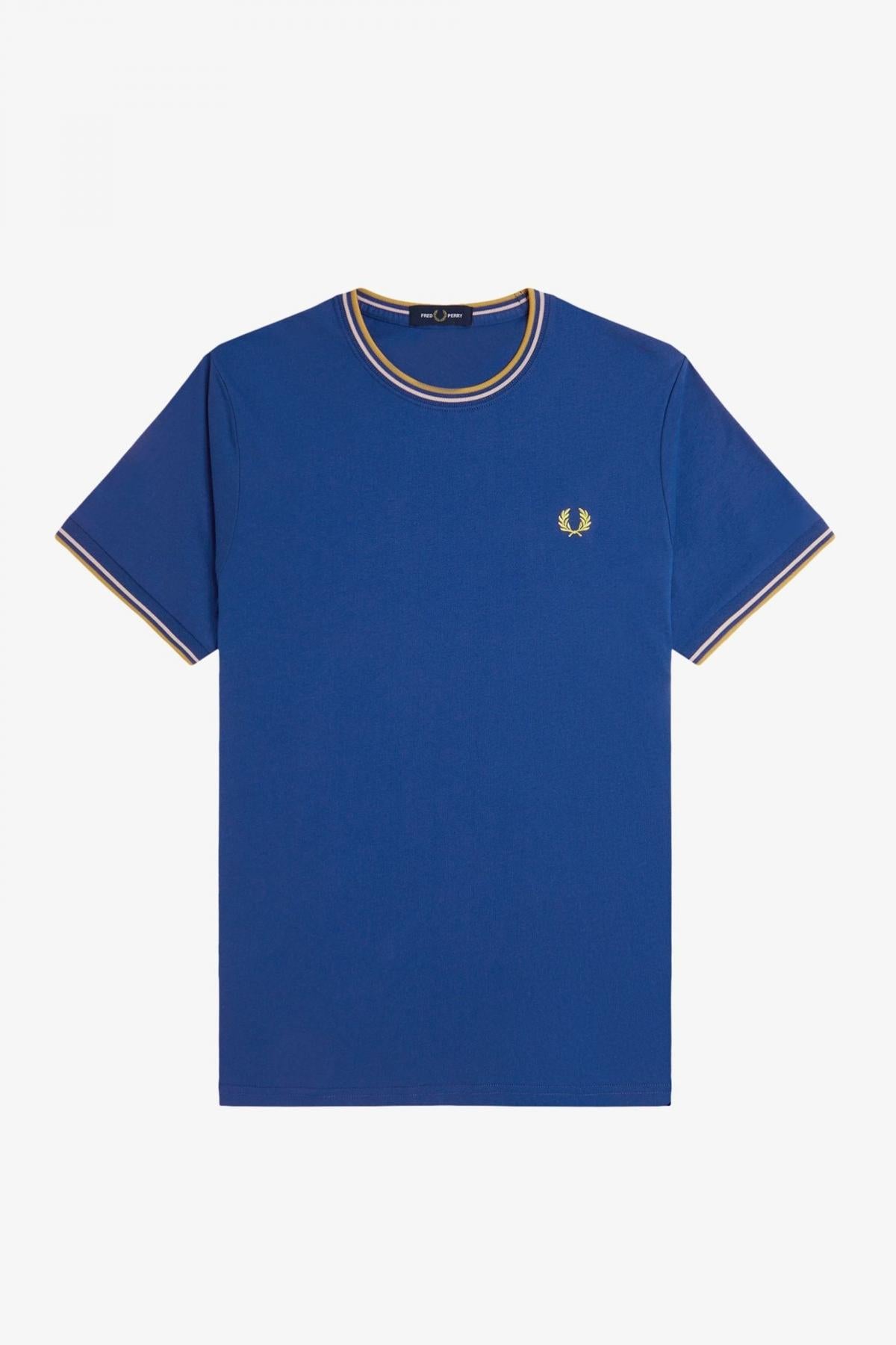 FRED PERRY  TWIN TIPPED T-SHIRT en color AZUL  (2)