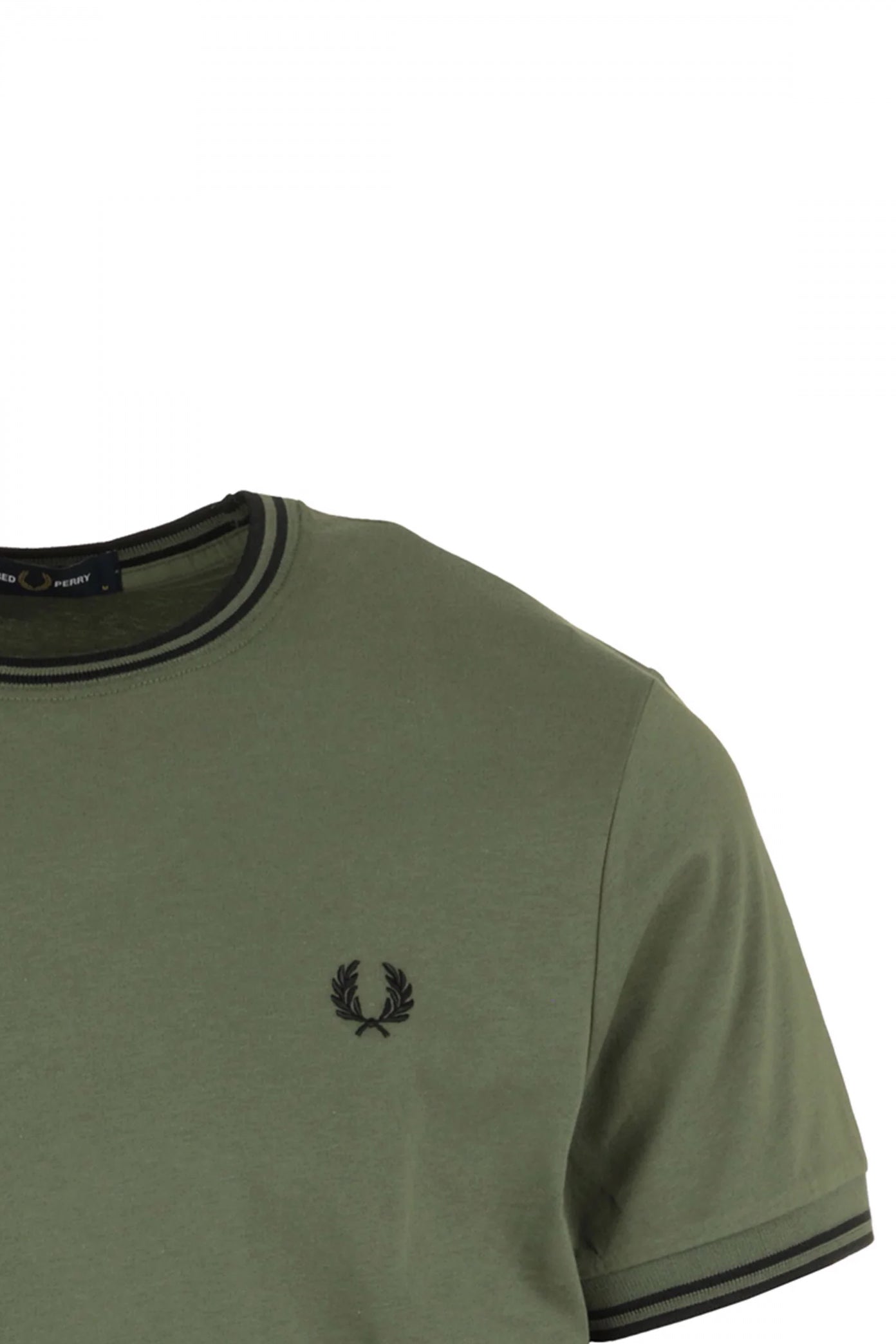 FRED PERRY  TWIN TIPPED T-SHIRT en color VERDE  (1)