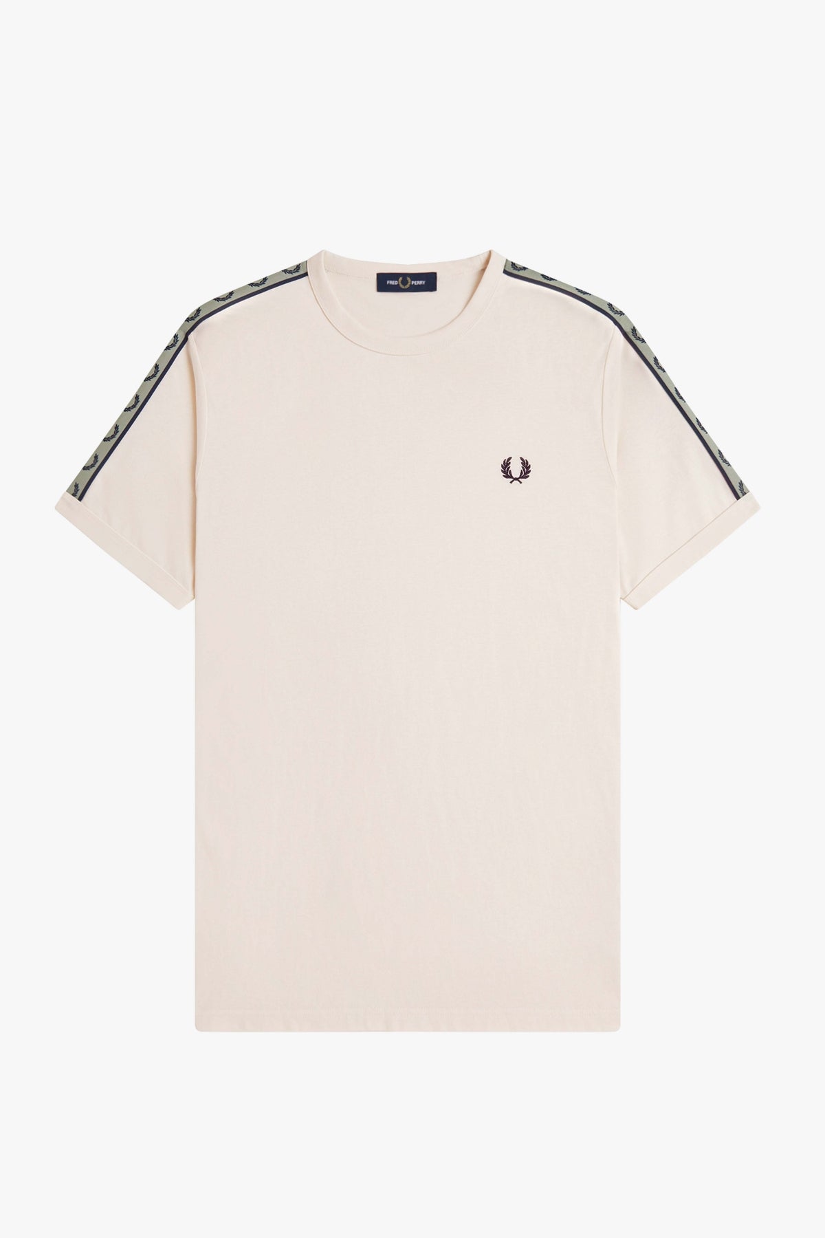 FRED PERRY CONTRAST TAPE RINGER T-SHIR en color BLANCO  (3)