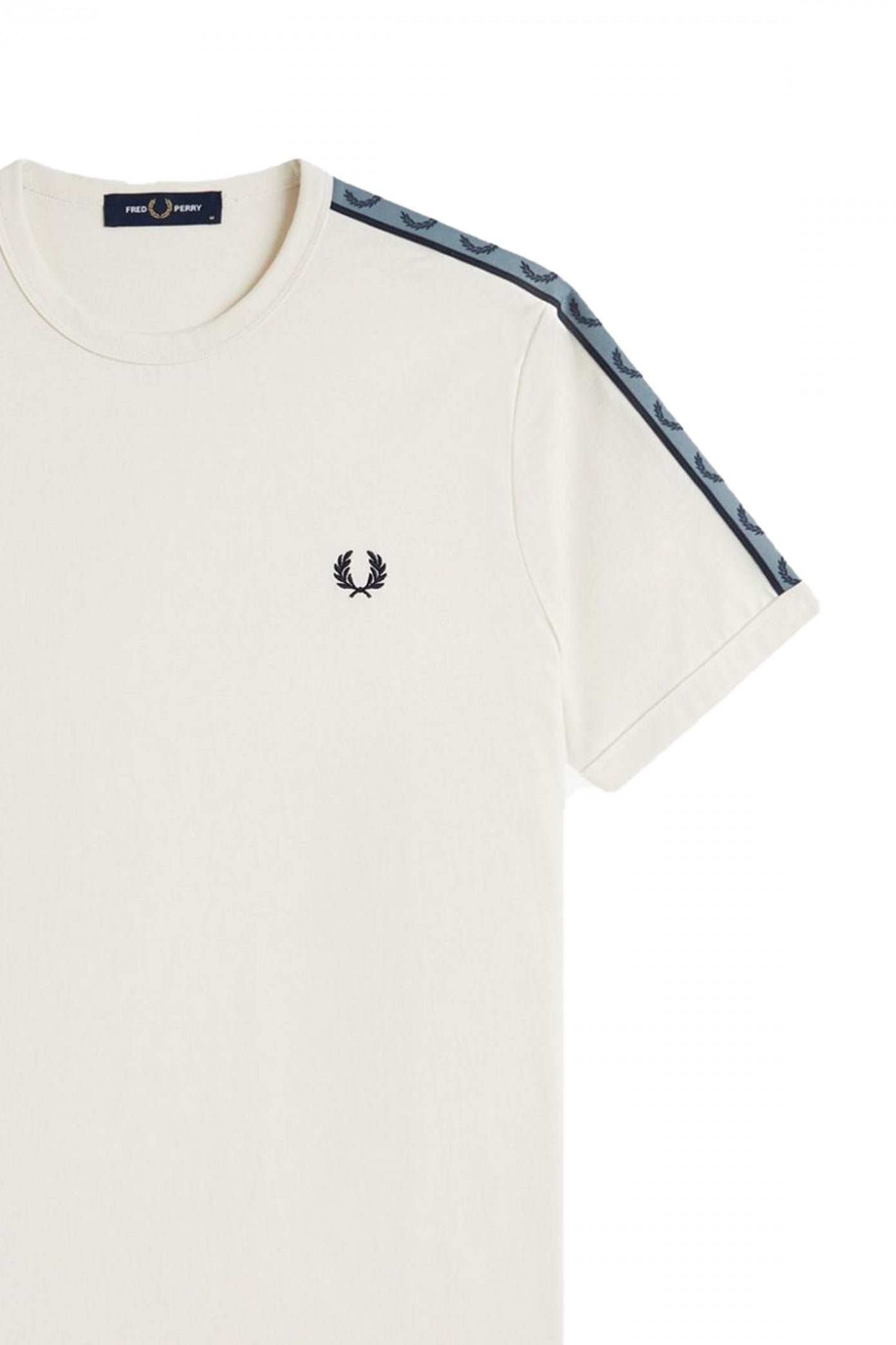FRED PERRY CONTRAST TAPE RINGER T-SHIR en color BLANCO  (3)