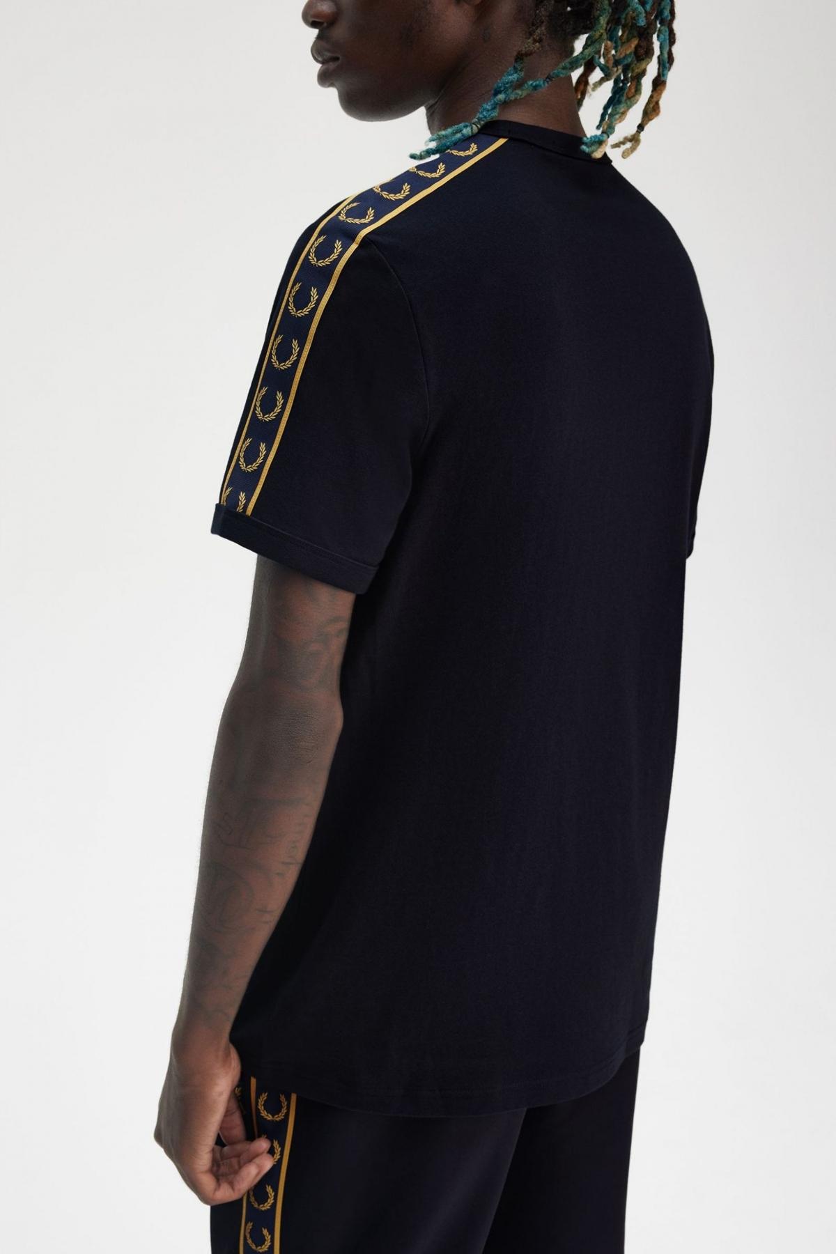 FRED PERRY CONTRAST TAPE RINGER T-SHIR en color AZUL  (3)