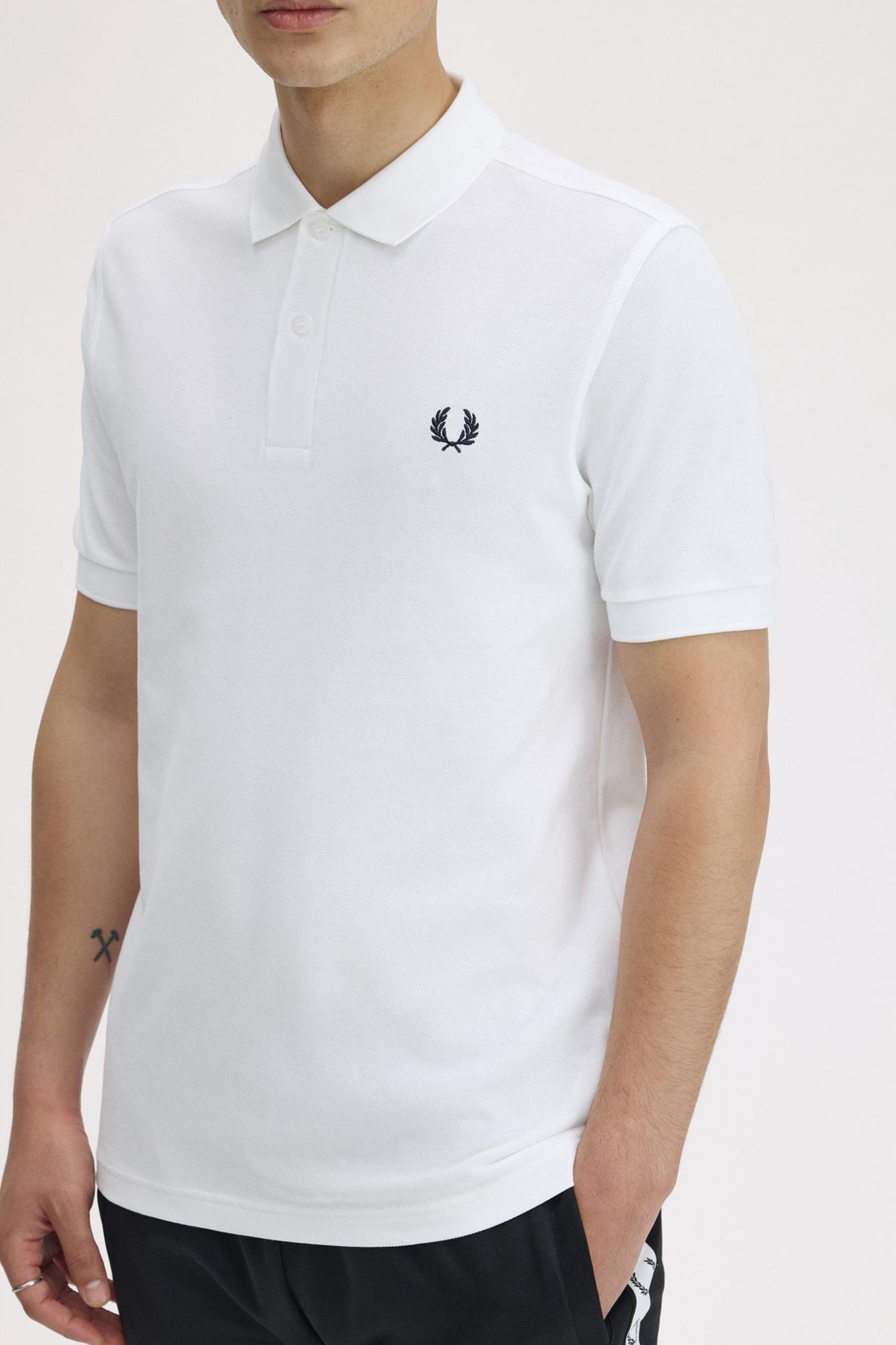 FRED PERRY  PLAIN FRED PERRY SHIRT en color BLANCO  (4)