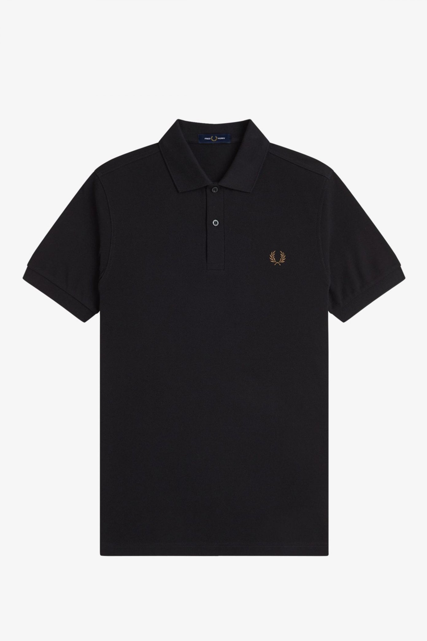 FRED PERRY  PLAIN FRED PERRY SHIRT en color NEGRO  (2)