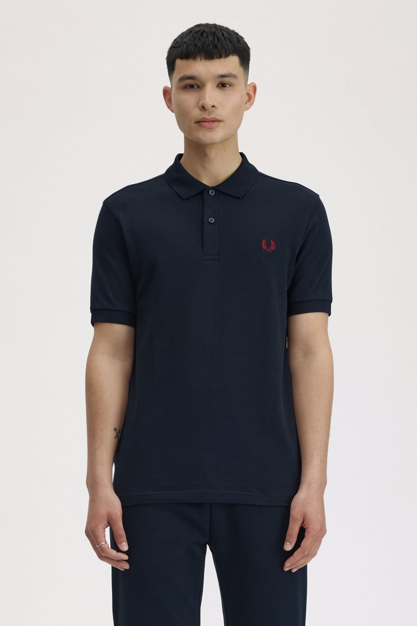 FRED PERRY  PLAIN FRED PERRY SHIRT en color AZUL  (1)