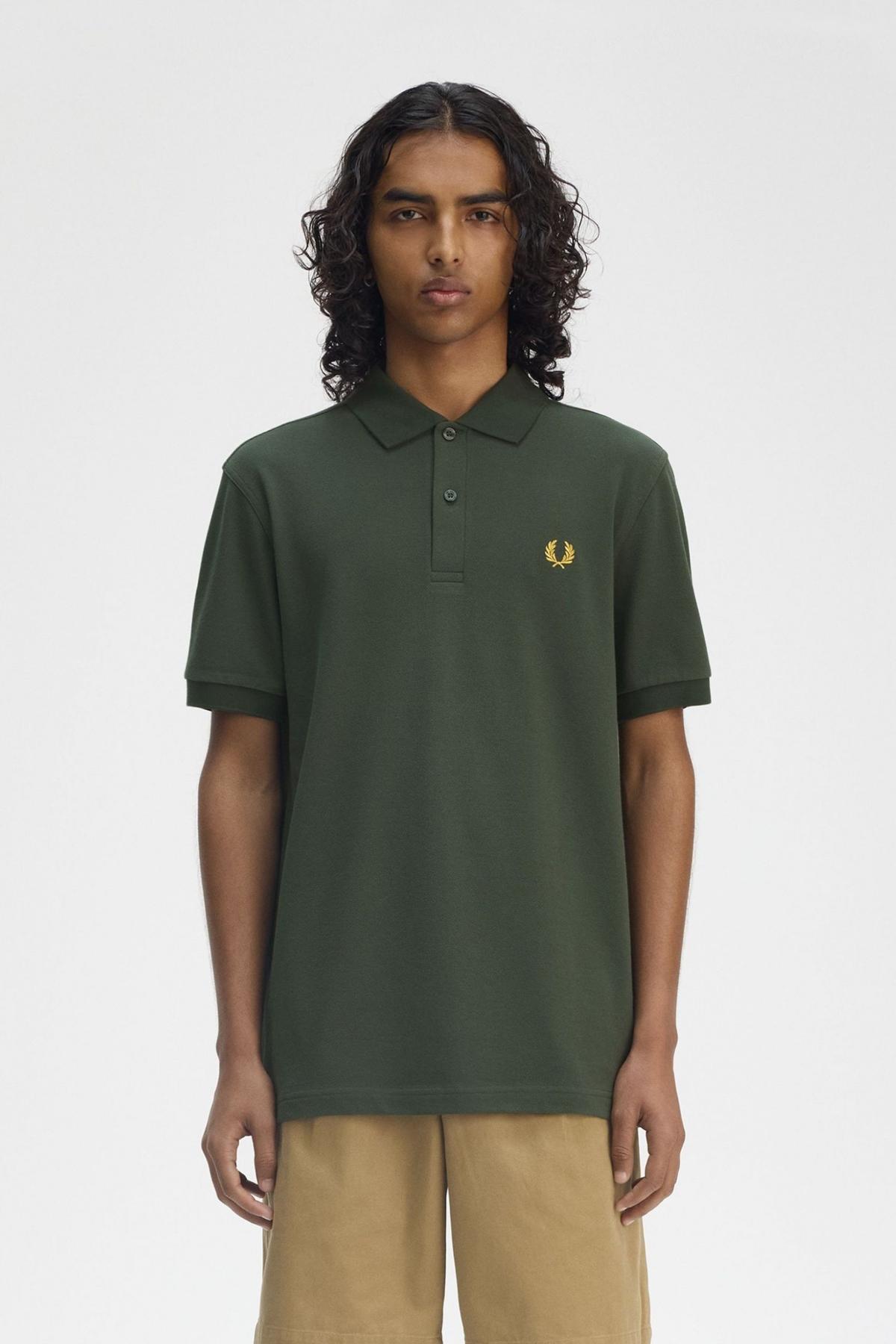 FRED PERRY  PLAIN FRED PERRY SHIRT en color VERDE  (1)