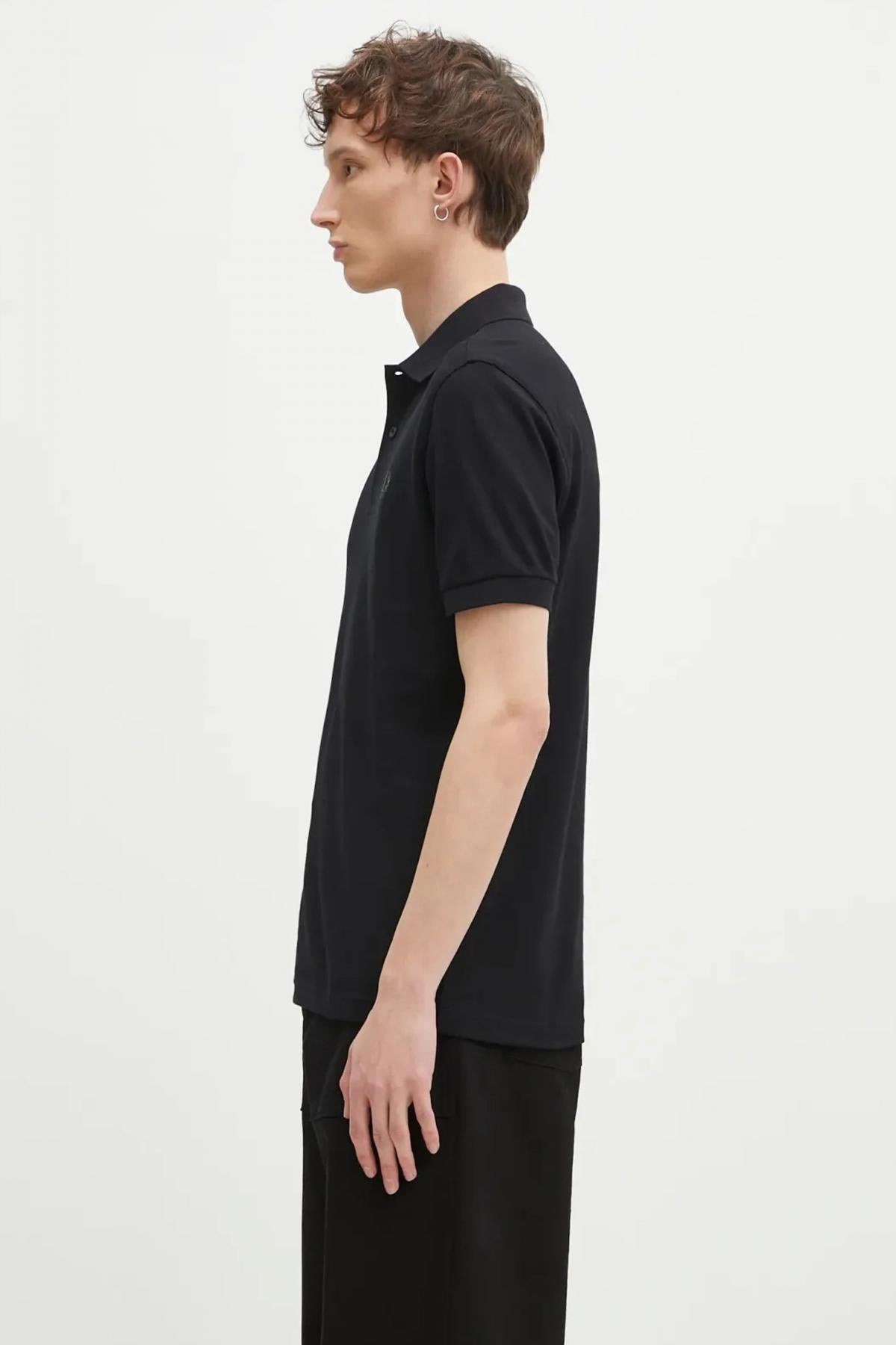 FRED PERRY  PLAIN FRED PERRY SHIRT en color NEGRO  (2)