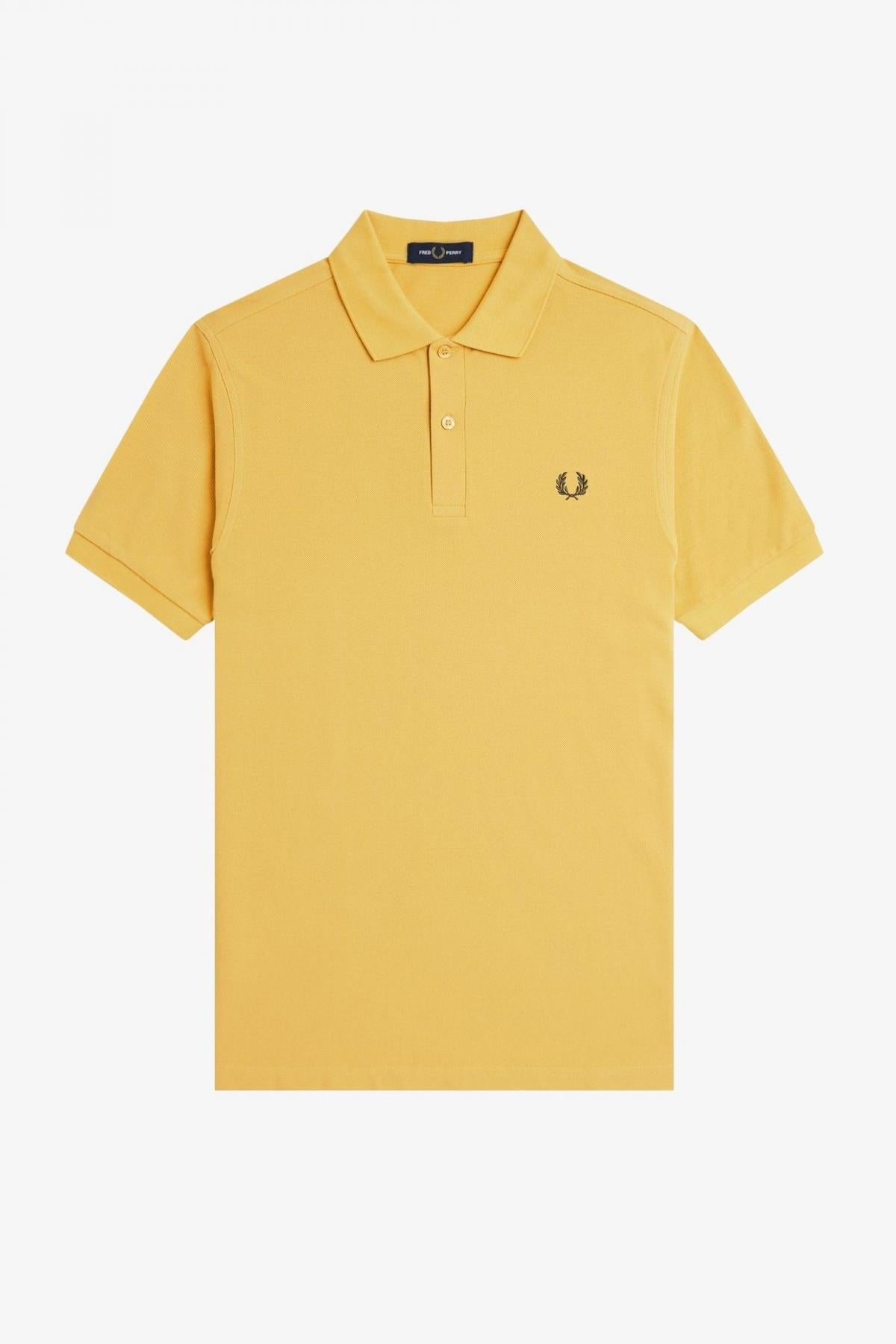 FRED PERRY  PLAIN FRED PERRY SHIRT en color AMARILLO  (2)