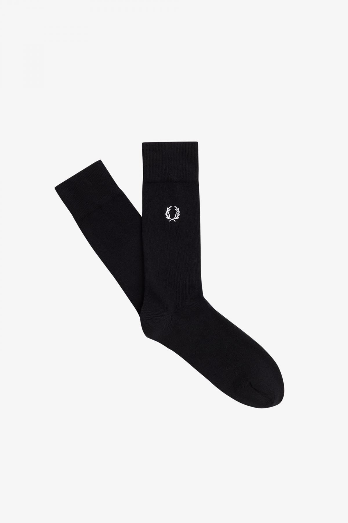 FRED PERRY WREATH SOCK en color NEGRO  (1)