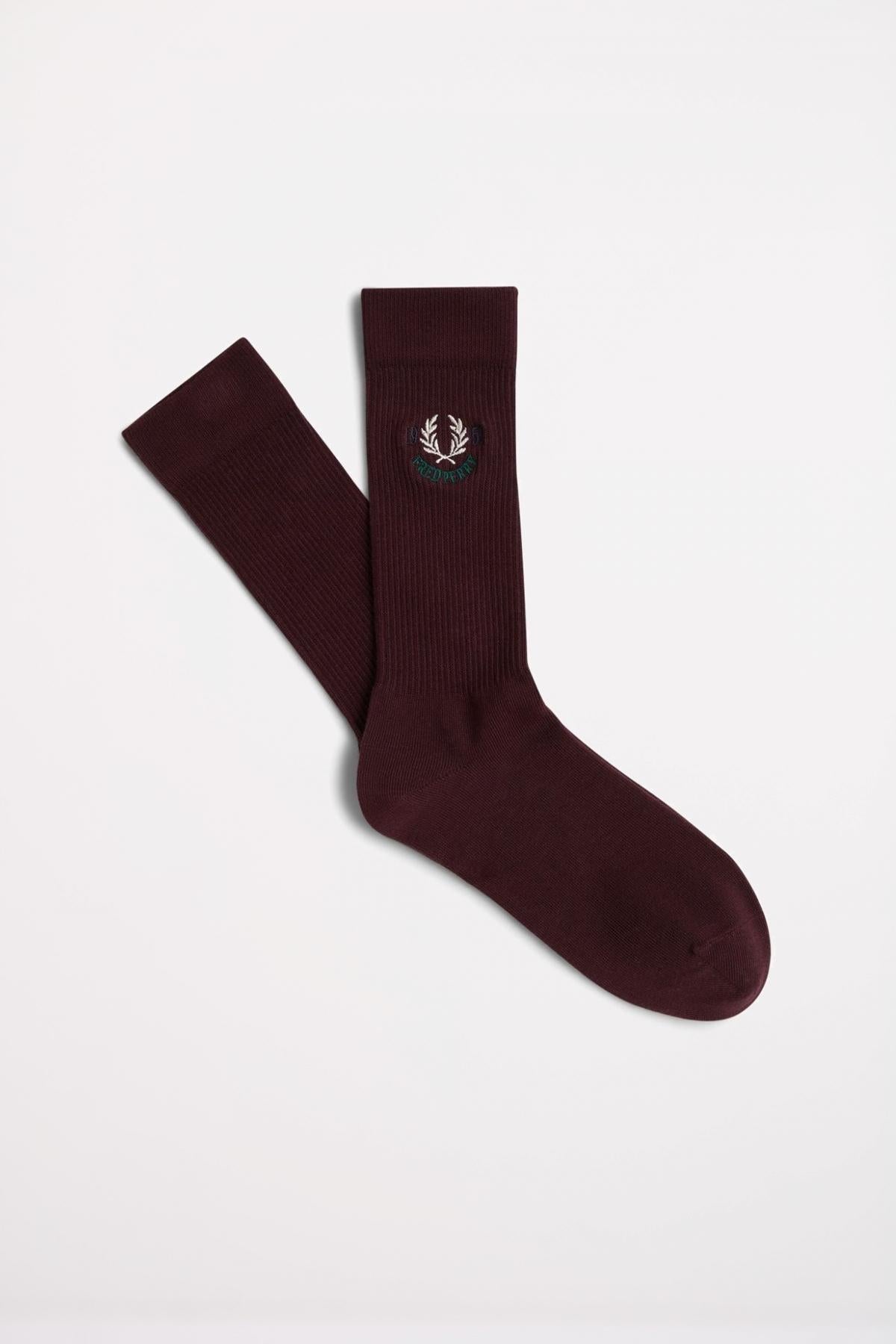 FRED PERRY CLUBHOUSE SOCK en color BURDEOS  (1)