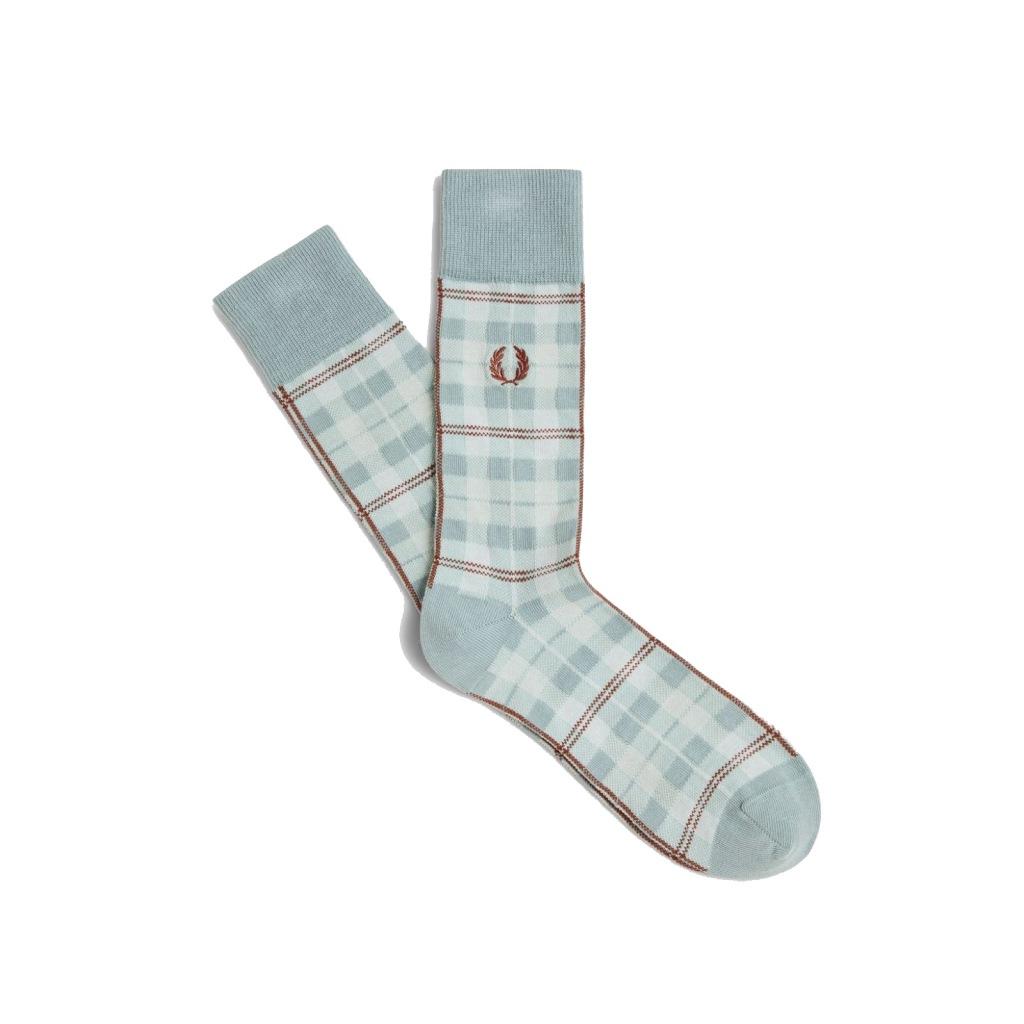 FRED PERRY CHECK SOCK en color VERDE  (3)