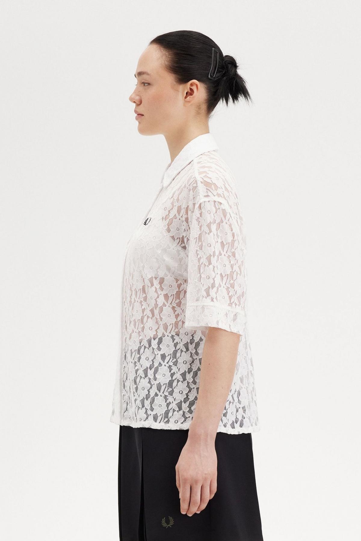 FRED PERRY  LACE SHIRT en color BLANCO  (3)