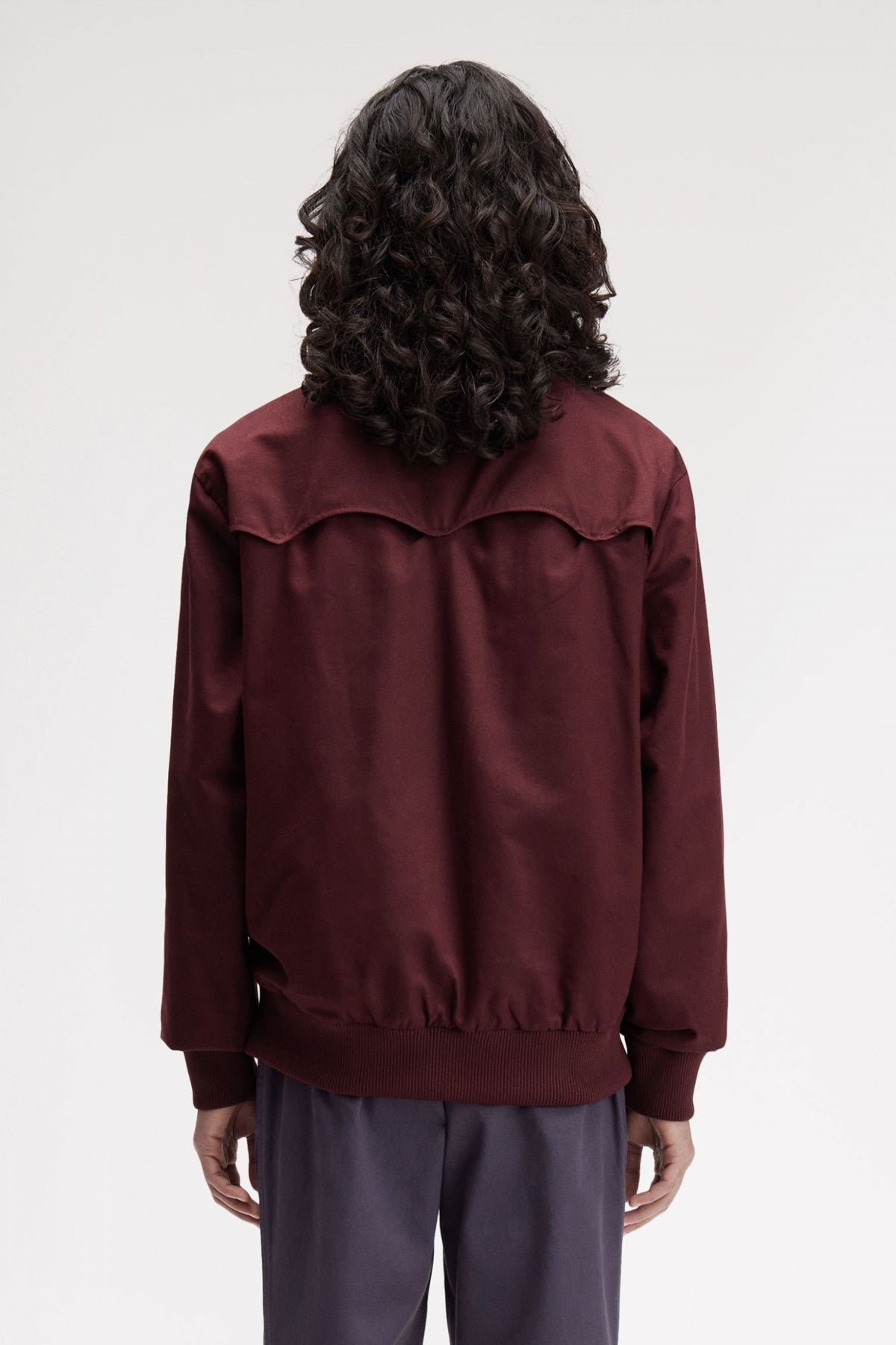FRED PERRY HARRINGTON JACKET en color BURDEOS  (3)