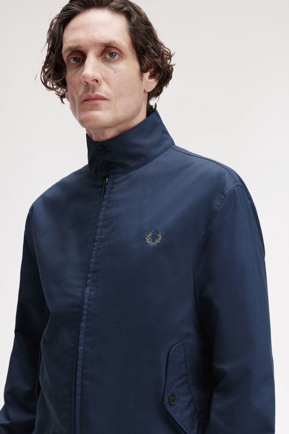FRED PERRY HARRINGTON JACKET en color AZUL  (4)