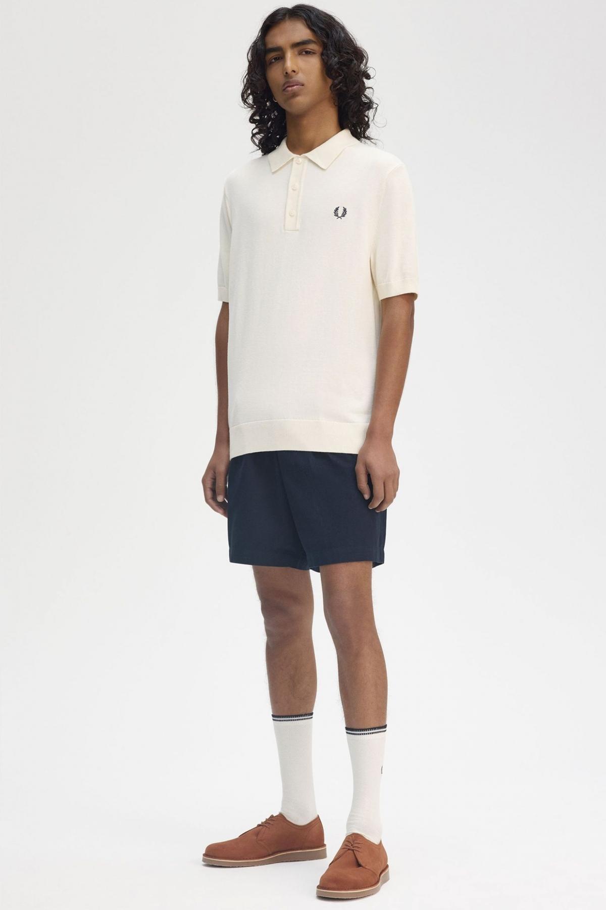 FRED PERRY  COTTON KITTED SHIRT en color BEIS  (4)