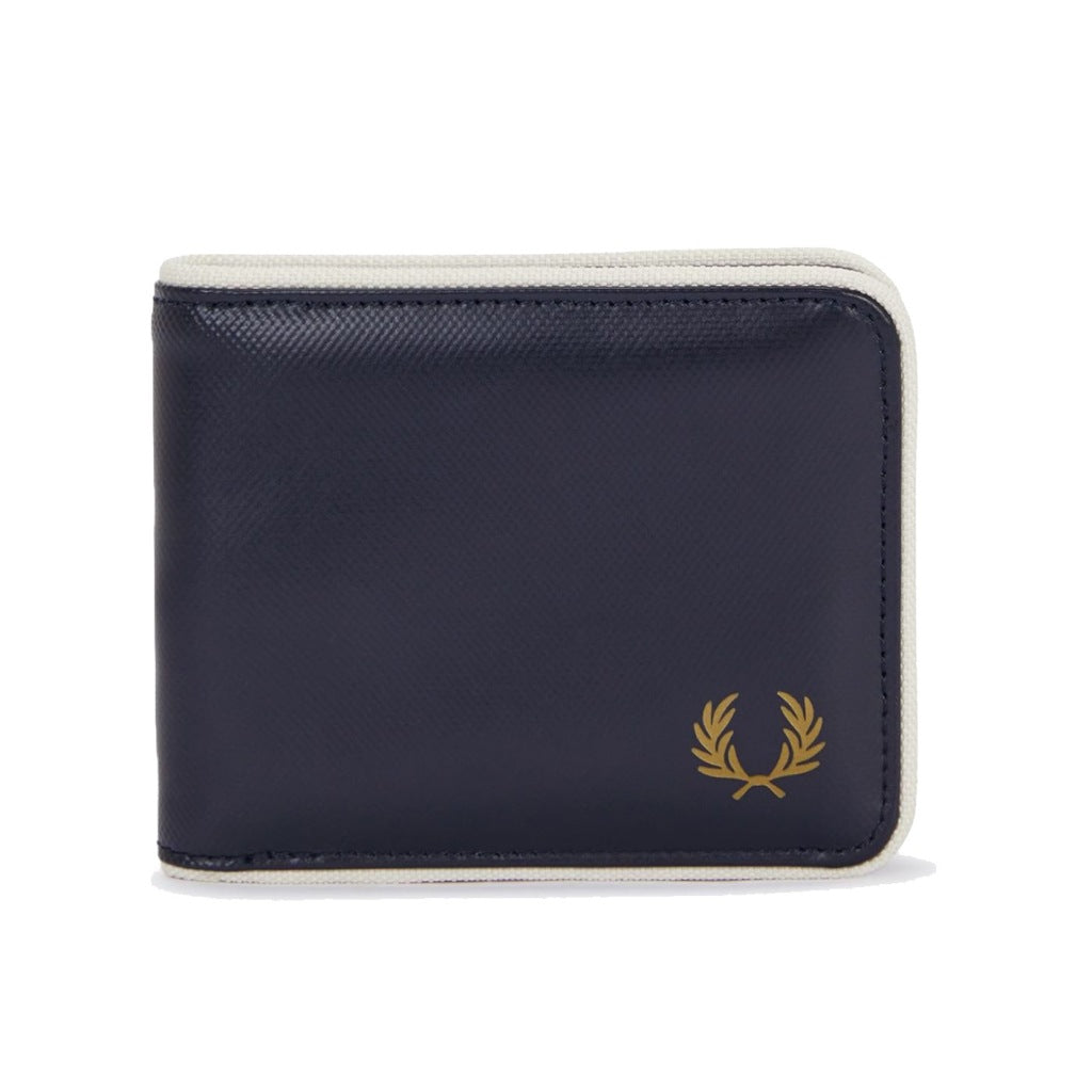 FRED PERRY COATED POLYESTER BILLFOLD W en color AZUL  (4)