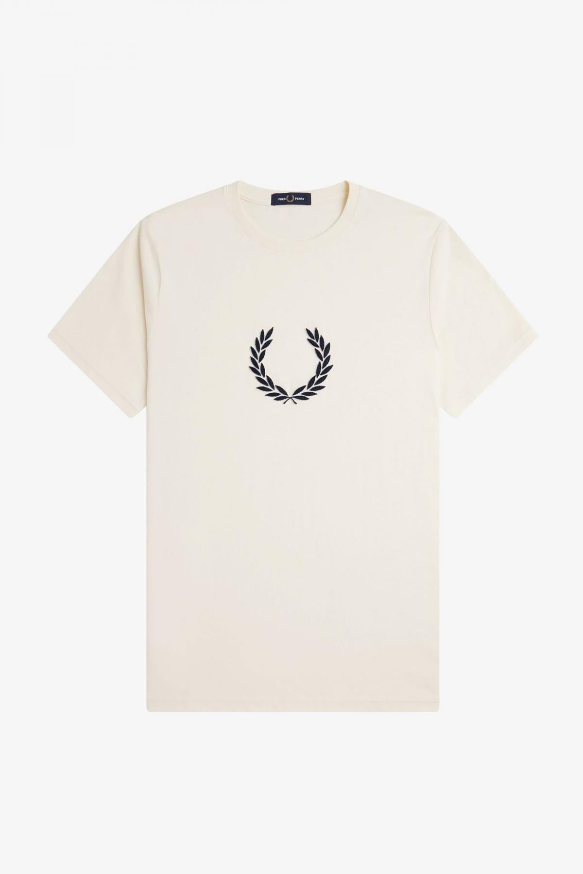 FRED PERRY TEXTURED LAUREL WREATH T-SH en color BEIS  (3)
