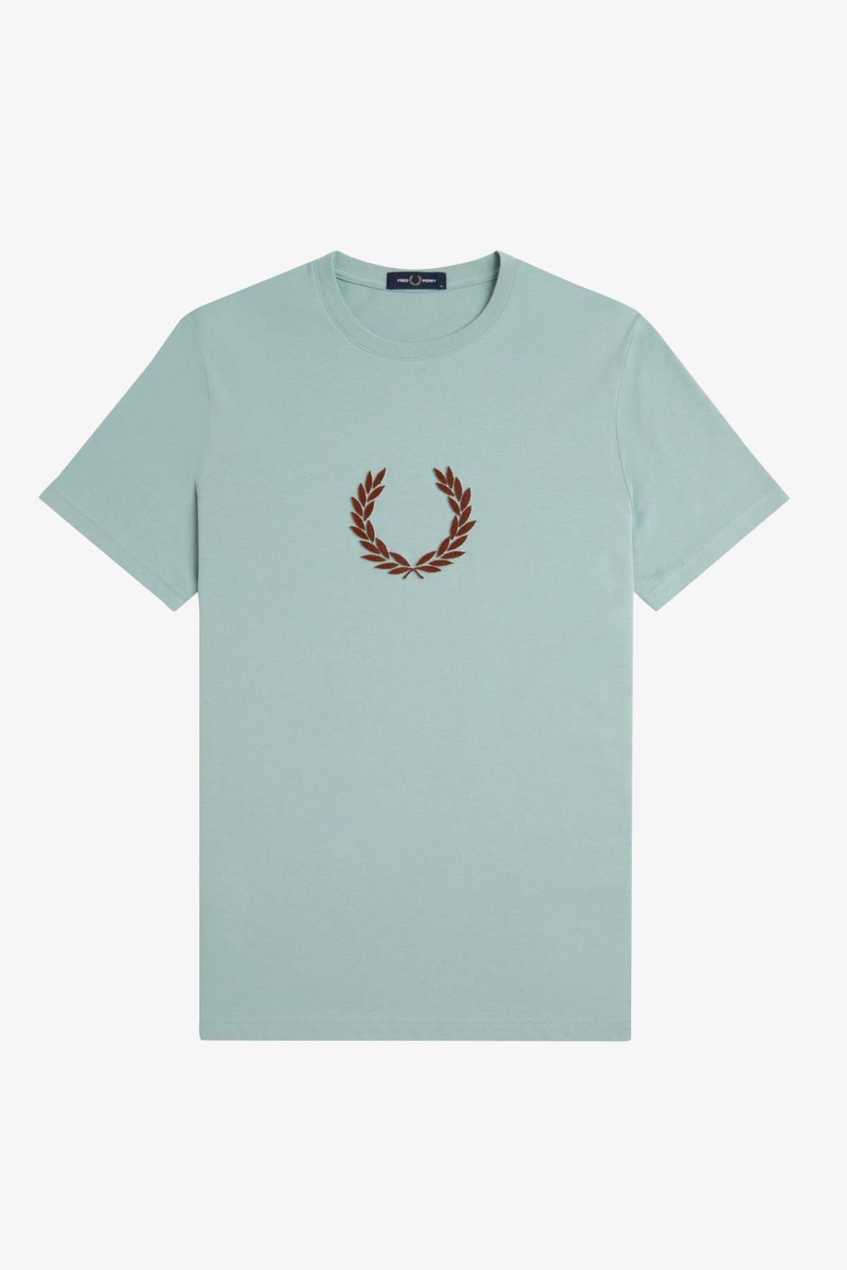FRED PERRY TEXTURED LAUREL WREATH T-SH en color AZUL  (2)