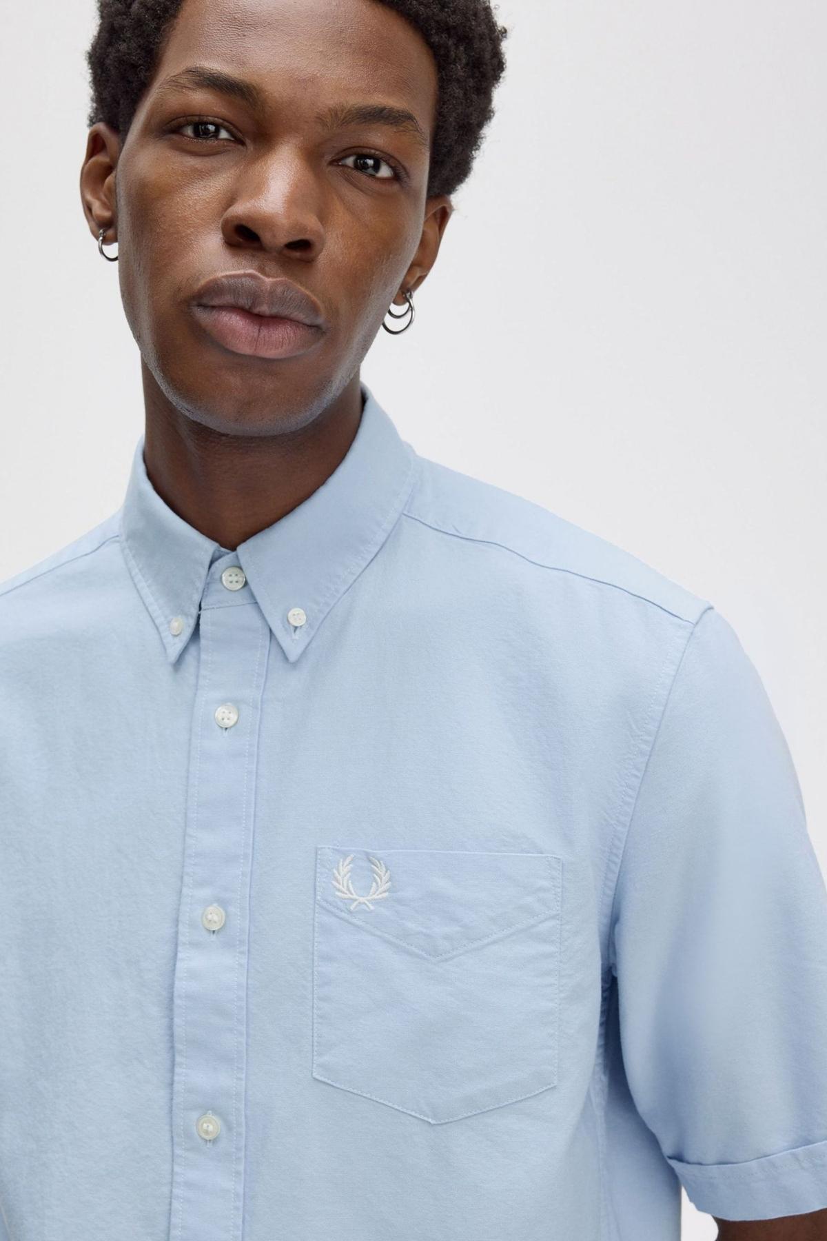 FRED PERRY OXFORD SHIRT en color AZUL  (1)