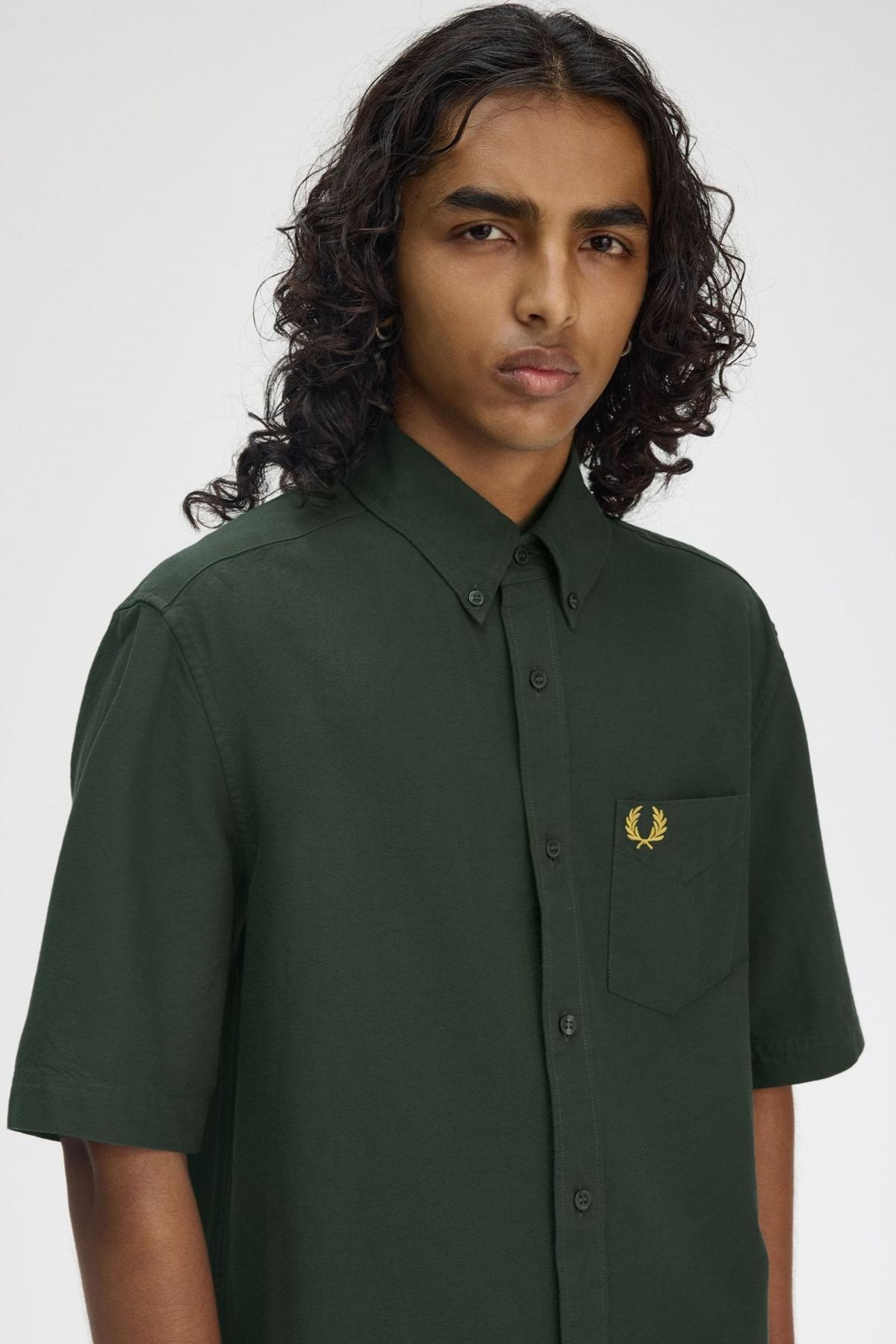 FRED PERRY OXFORD SHIRT en color VERDE  (4)