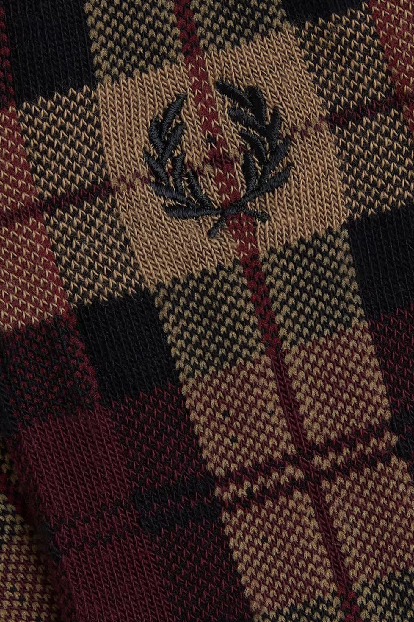 FRED PERRY TARTAN SOCK en color BURDEOS  (2)