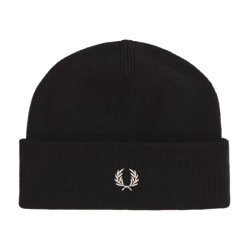 FRED PERRY  CLASSIC BEANIE  en color NEGRO  (4)