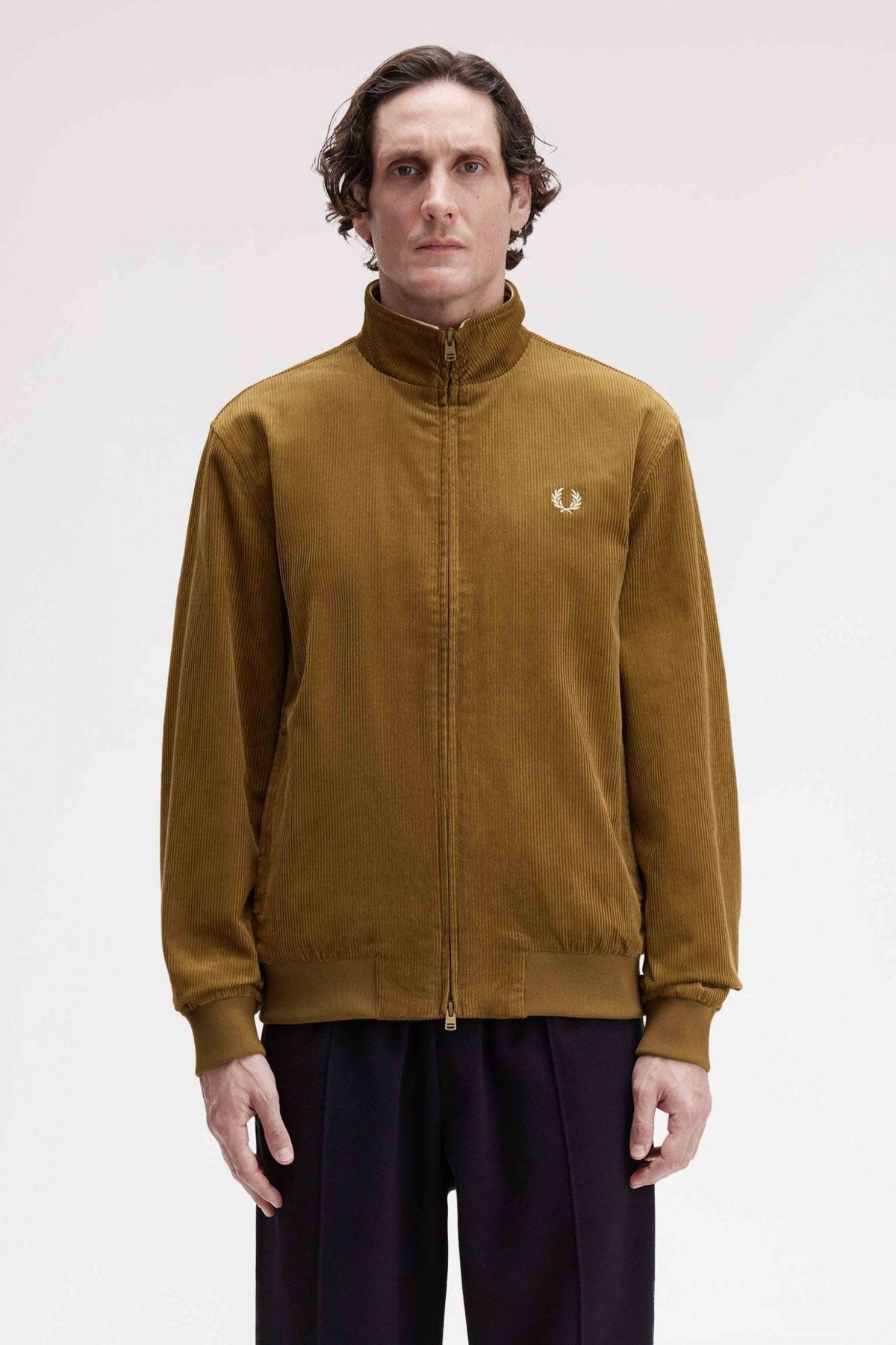 FRED PERRY CORD BRENTHAM JACKET en color AMARILLO  (1)
