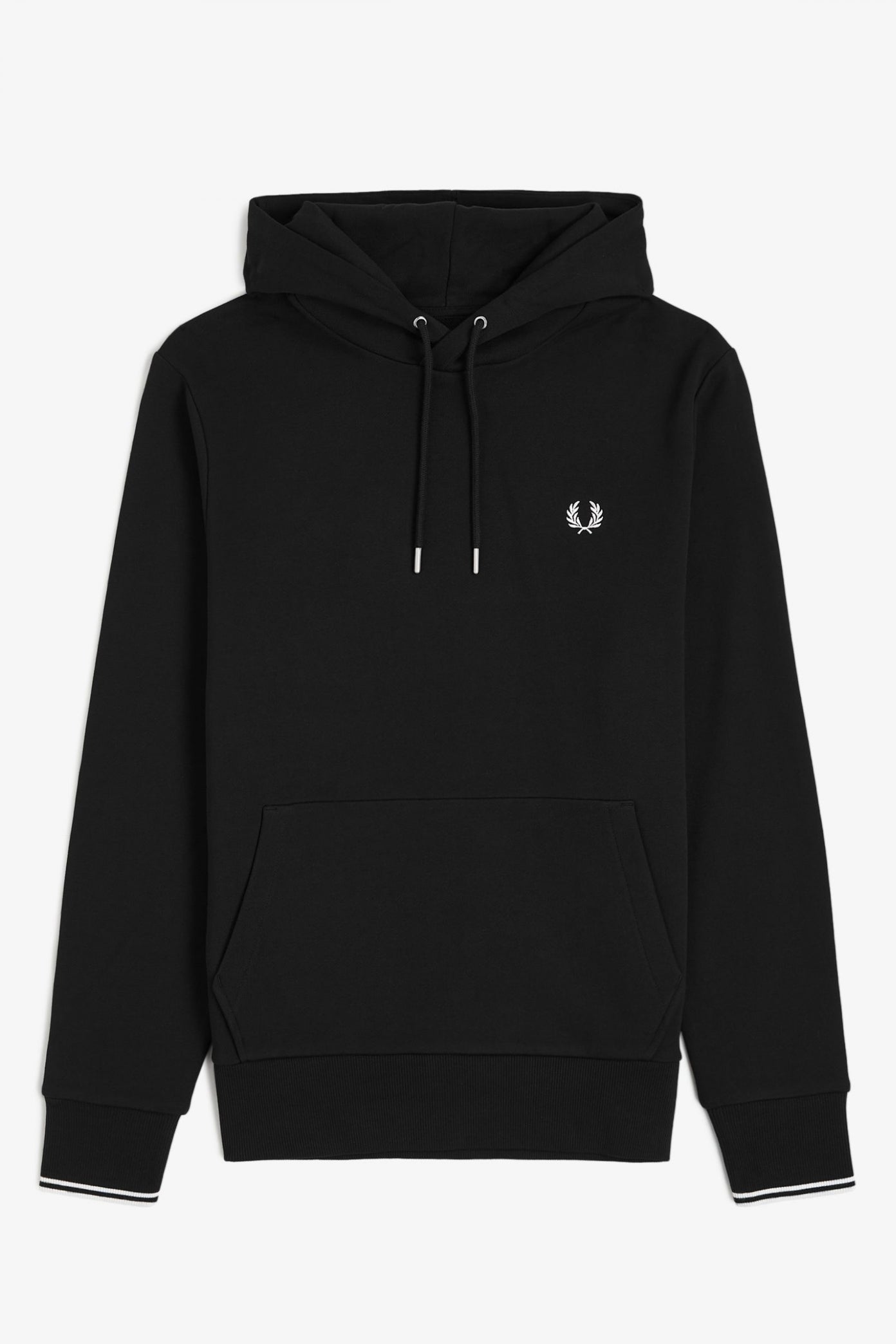 FRED PERRY TIPPED HOODED SWEATSHIRT en color NEGRO  (2)