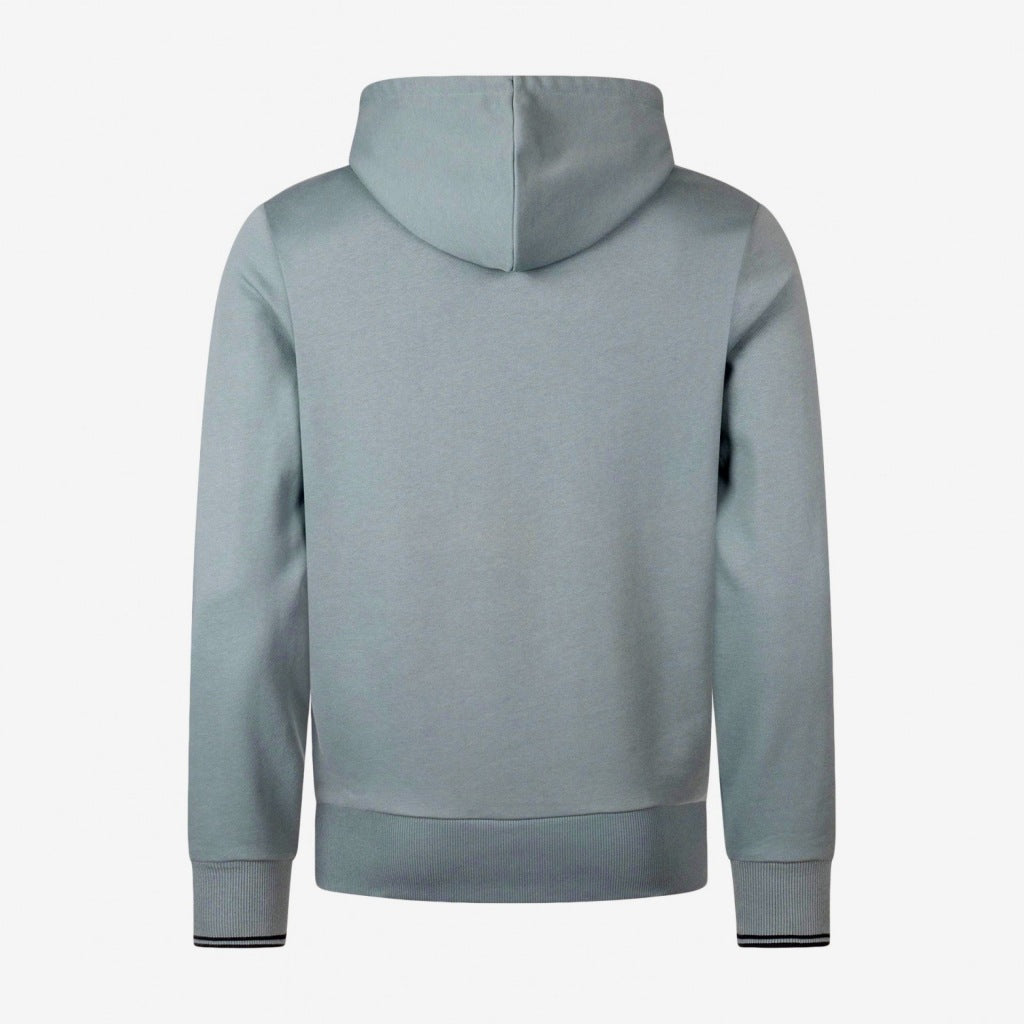 FRED PERRY TIPPED HOODED SWEATSHIRT en color VERDE  (4)