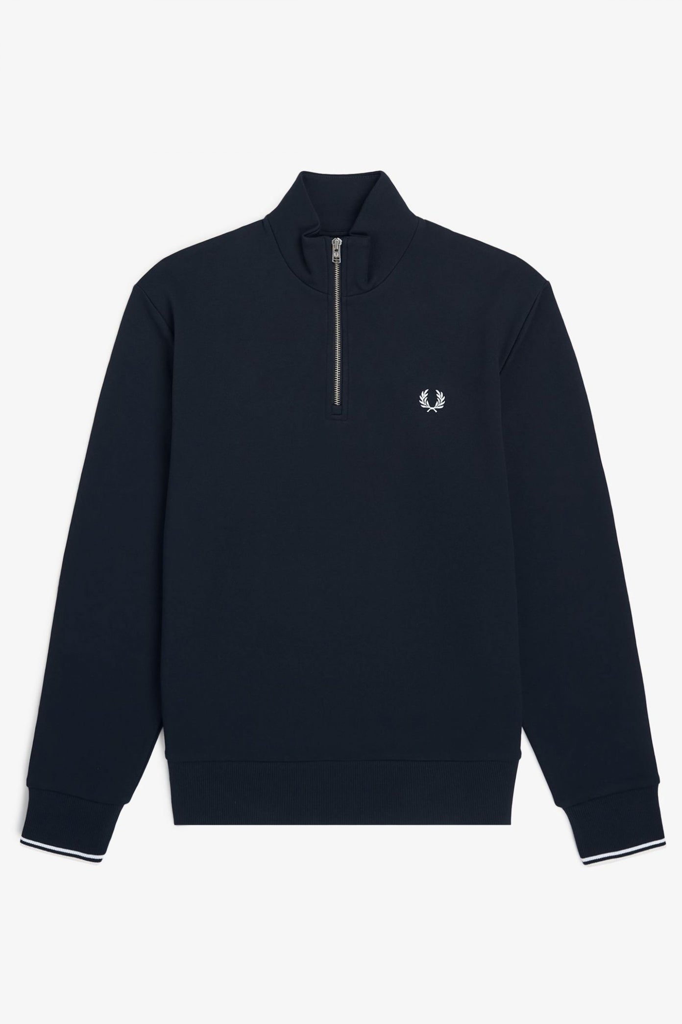 FRED PERRY  HALF ZIP SWEATSHIRT  en color AZUL  (2)