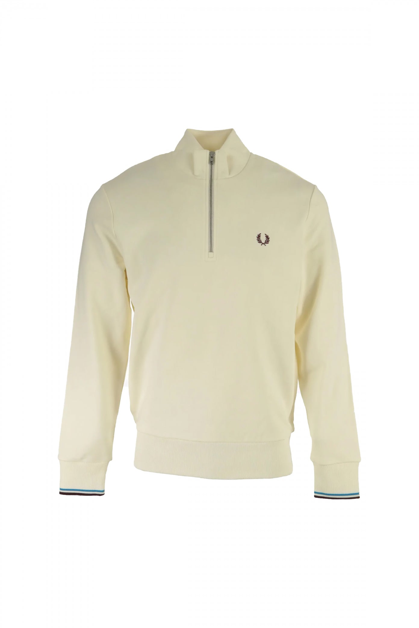 FRED PERRY HALF ZIP SWEATSHIRT en color BLANCO  (1)
