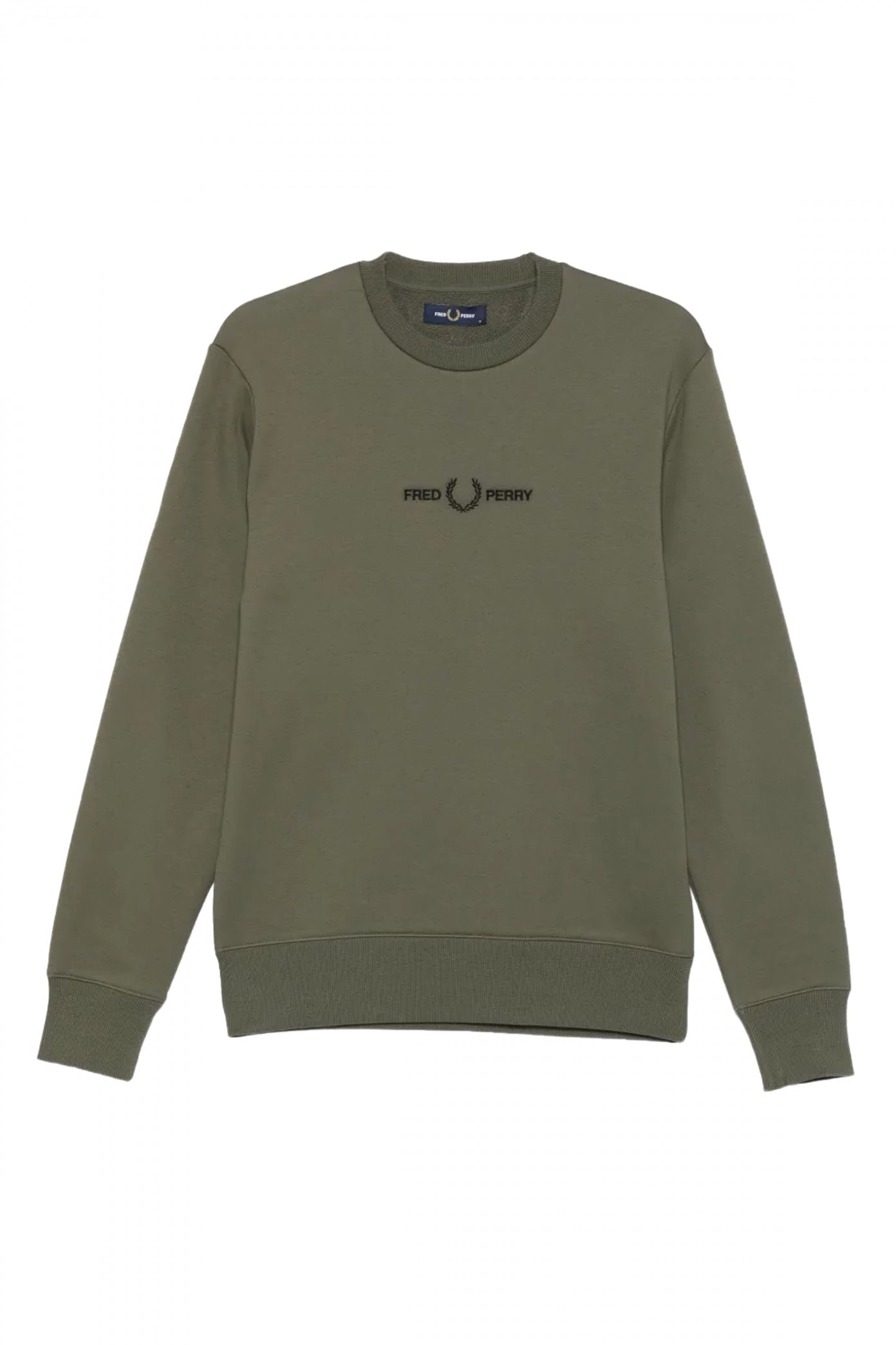FRED PERRY  EMBROIDERED SWEATSHIRT  en color VERDE  (1)