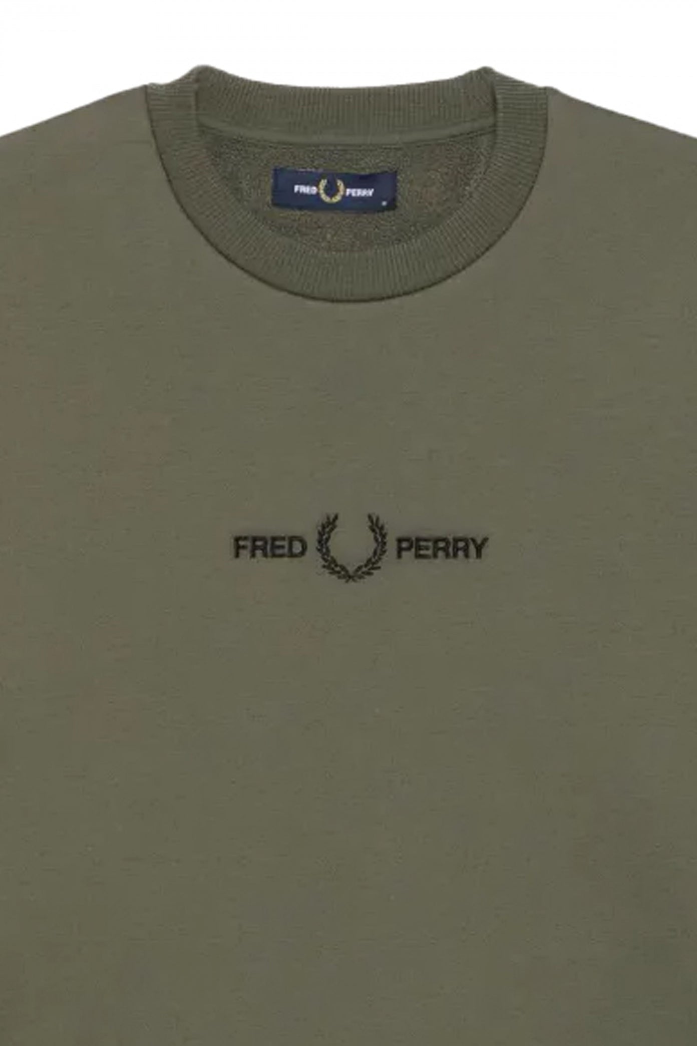 FRED PERRY  EMBROIDERED SWEATSHIRT  en color VERDE  (3)