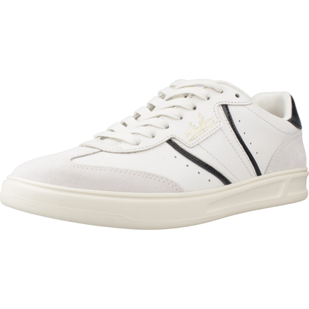 FRED PERRY  B EMBOSSED LEATHER  en color BLANCO  (1)