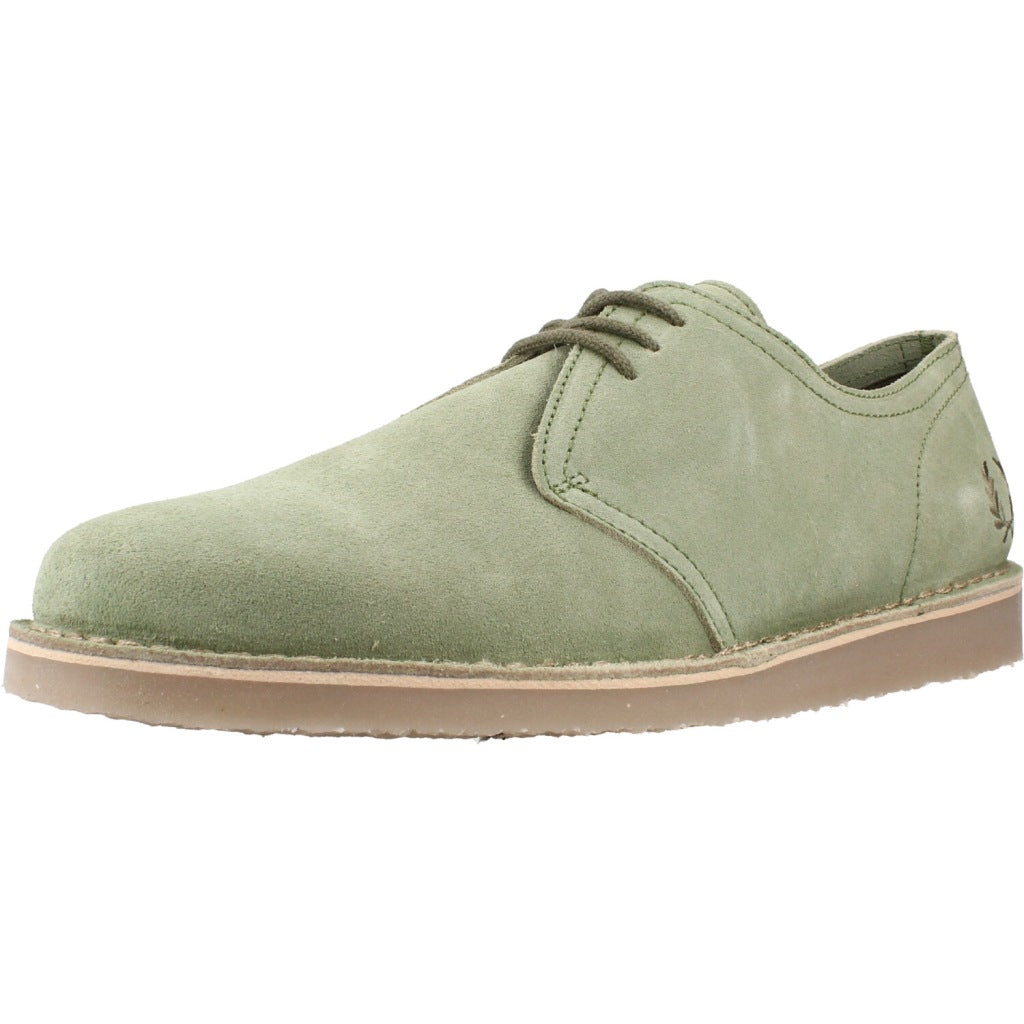FRED PERRY  ZAPATO LINDEN SUEDE  en color VERDE  (1)