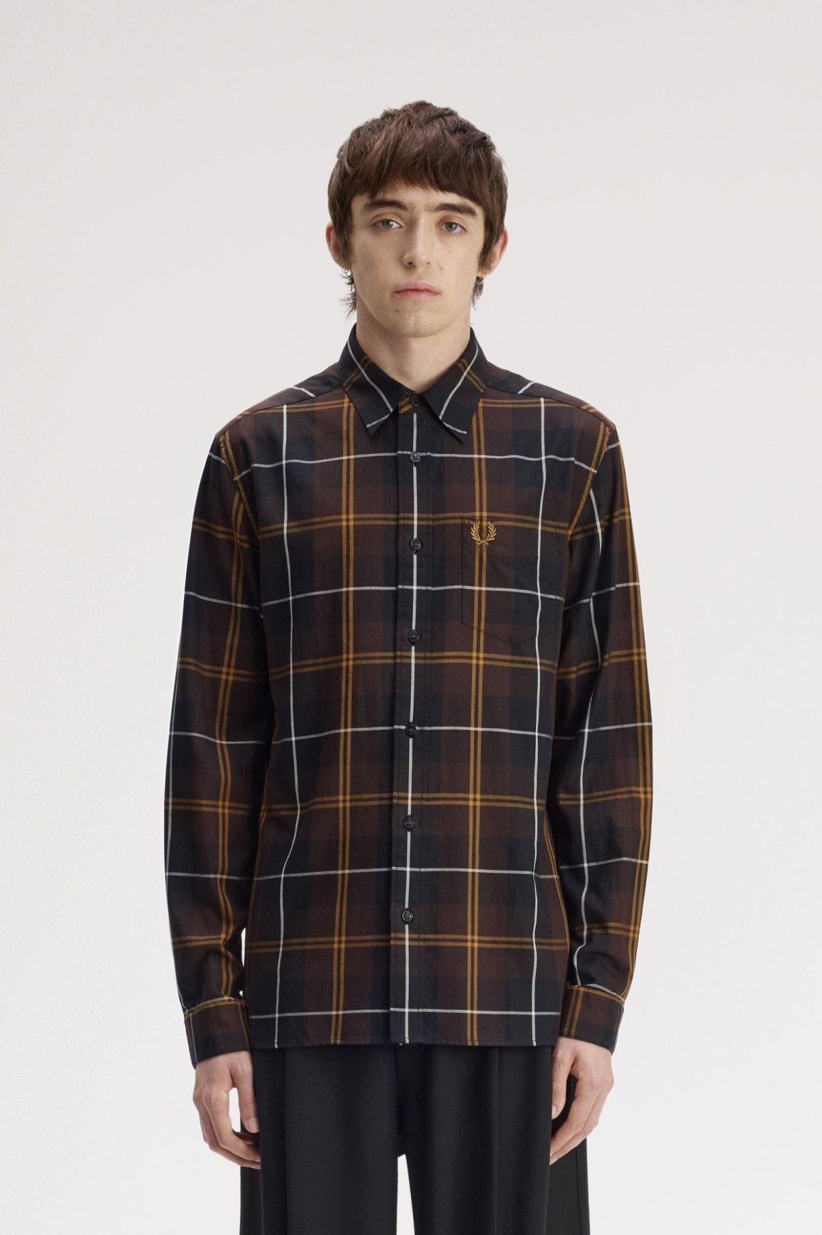 FRED PERRY TWILL TARTAN SHIRT en color MULTICOLOR  (1)