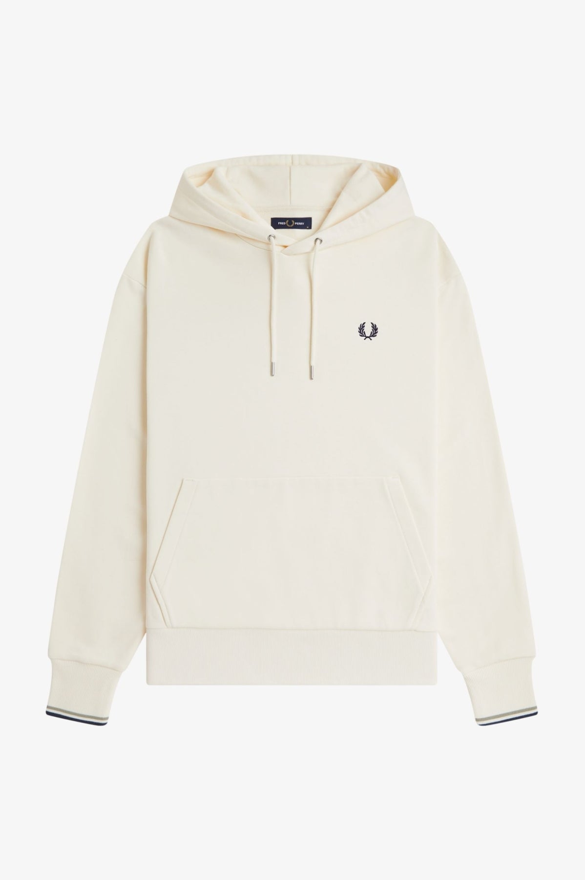 FRED PERRY TIPPED HOODED SWEATSHIRT en color BLANCO  (4)