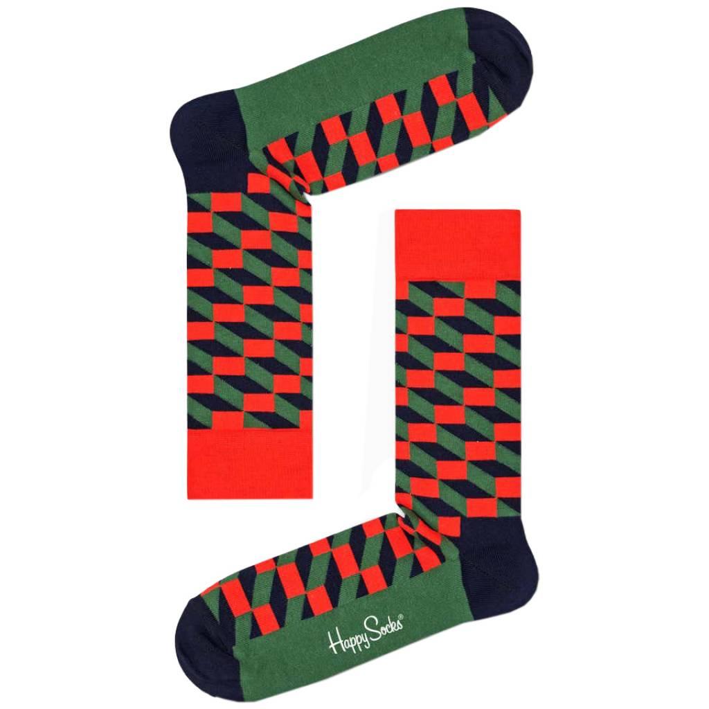 HAPPY SOCKS FILLED OPTIC SOCK en color ROJO  (4)