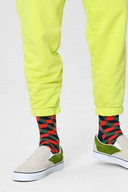 HAPPY SOCKS FILLED OPTIC SOCK en color ROJO  (2)