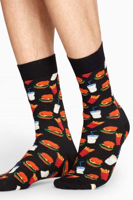 HAPPY SOCKS  HAMBURGER SOCK en color AZUL  (2)