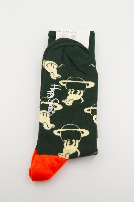 HAPPY SOCKS SPACE DOG en color VERDE  (2)