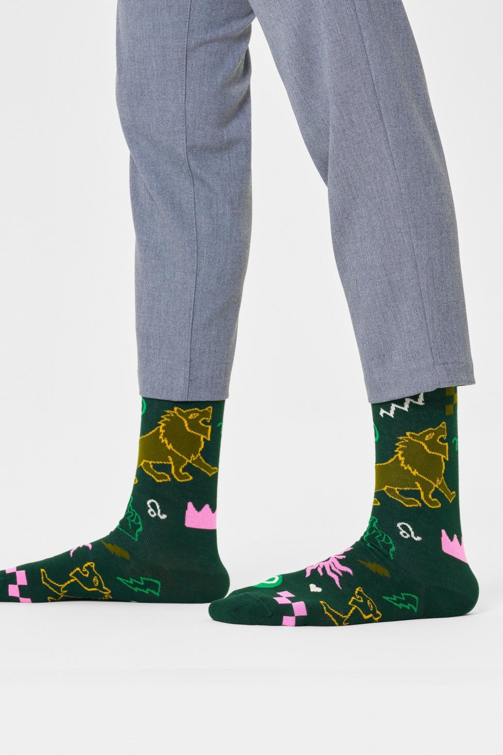 HAPPY SOCKS  LEO SOCK en color VERDE  (2)