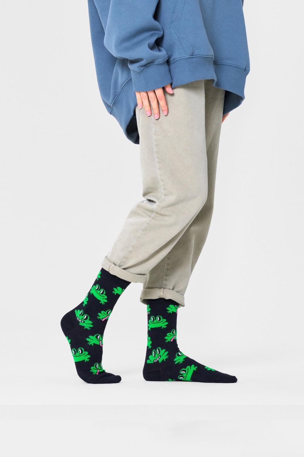 HAPPY SOCKS FROG SOCK en color NEGRO  (2)