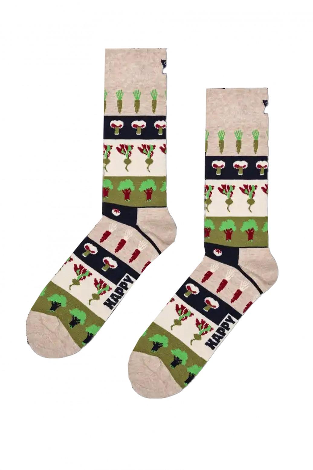 HAPPY SOCKS VEGGIE STRIPE SOCK en color BEIS  (1)