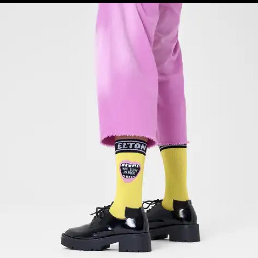 HAPPY SOCKS THE BITCH IS BACK en color AMARILLO  (4)