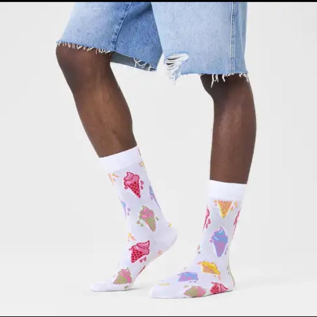 HAPPY SOCKS  ICE CREAM en color BLANCO  (5)