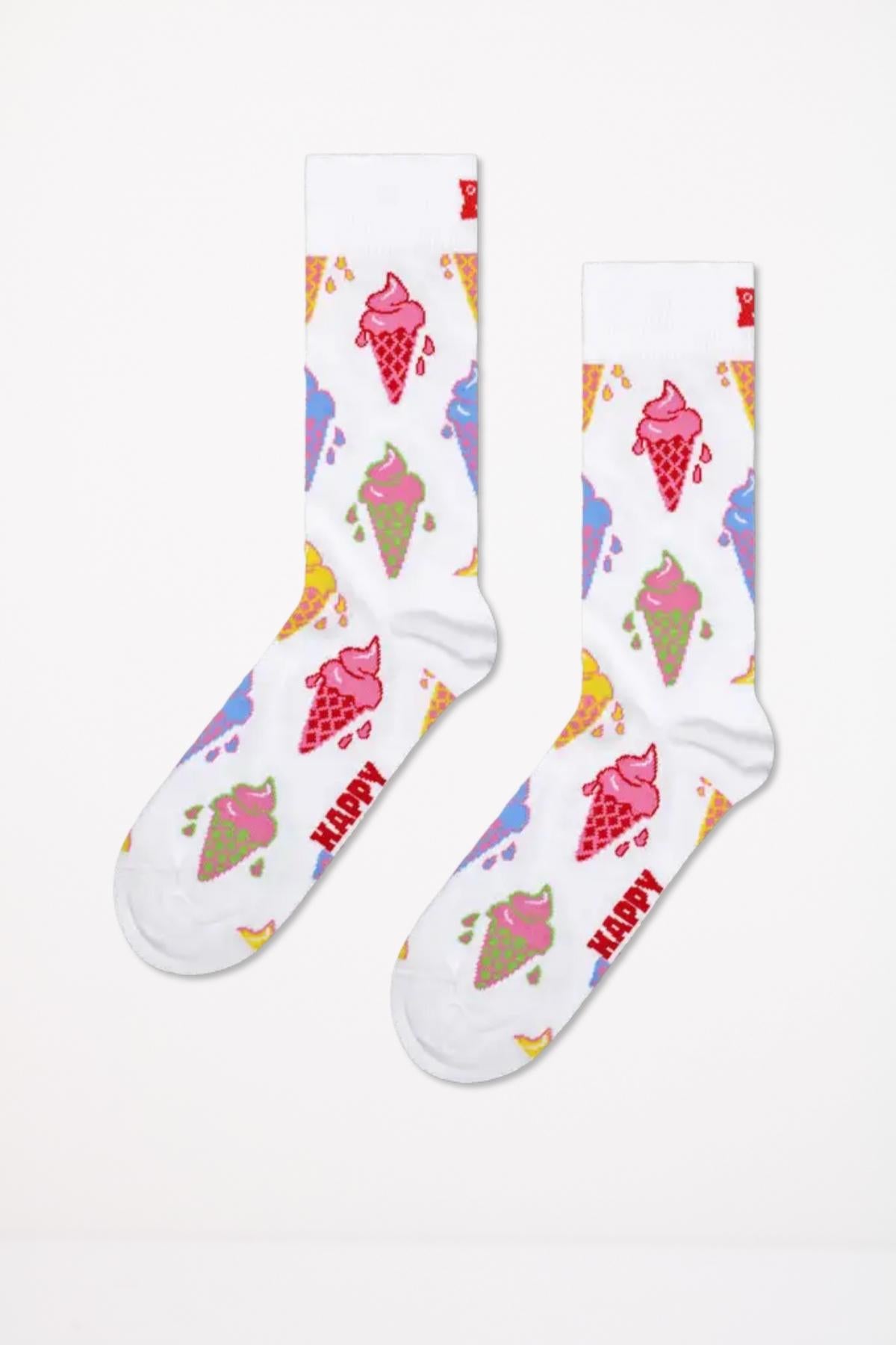 HAPPY SOCKS  ICE CREAM en color BLANCO  (1)