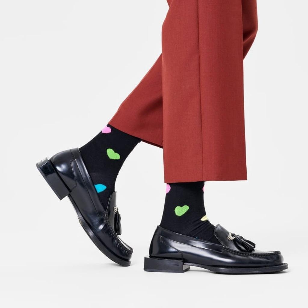 HAPPY SOCKS HEART SOCK en color NEGRO  (4)