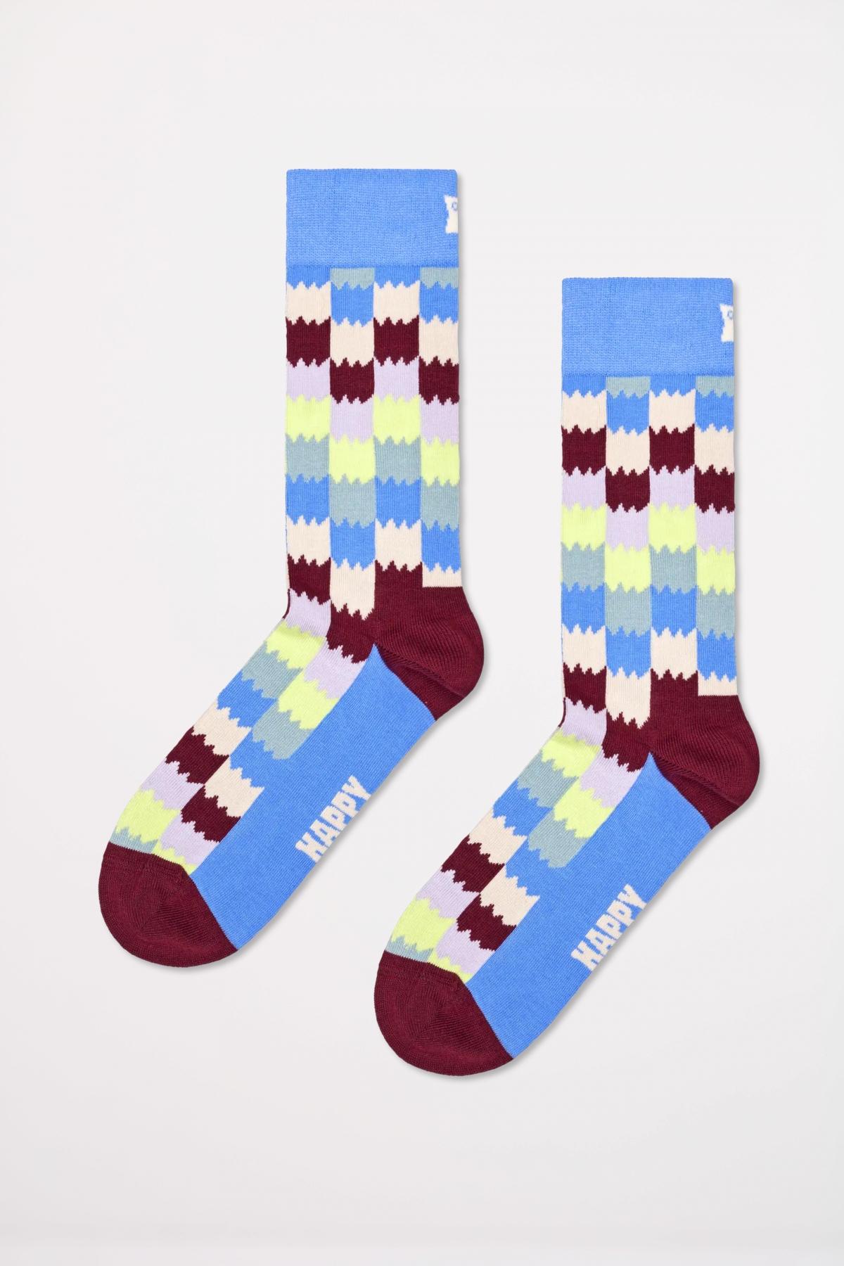 HAPPY SOCKS DIZZY CHECK SOCK en color AZUL  (1)